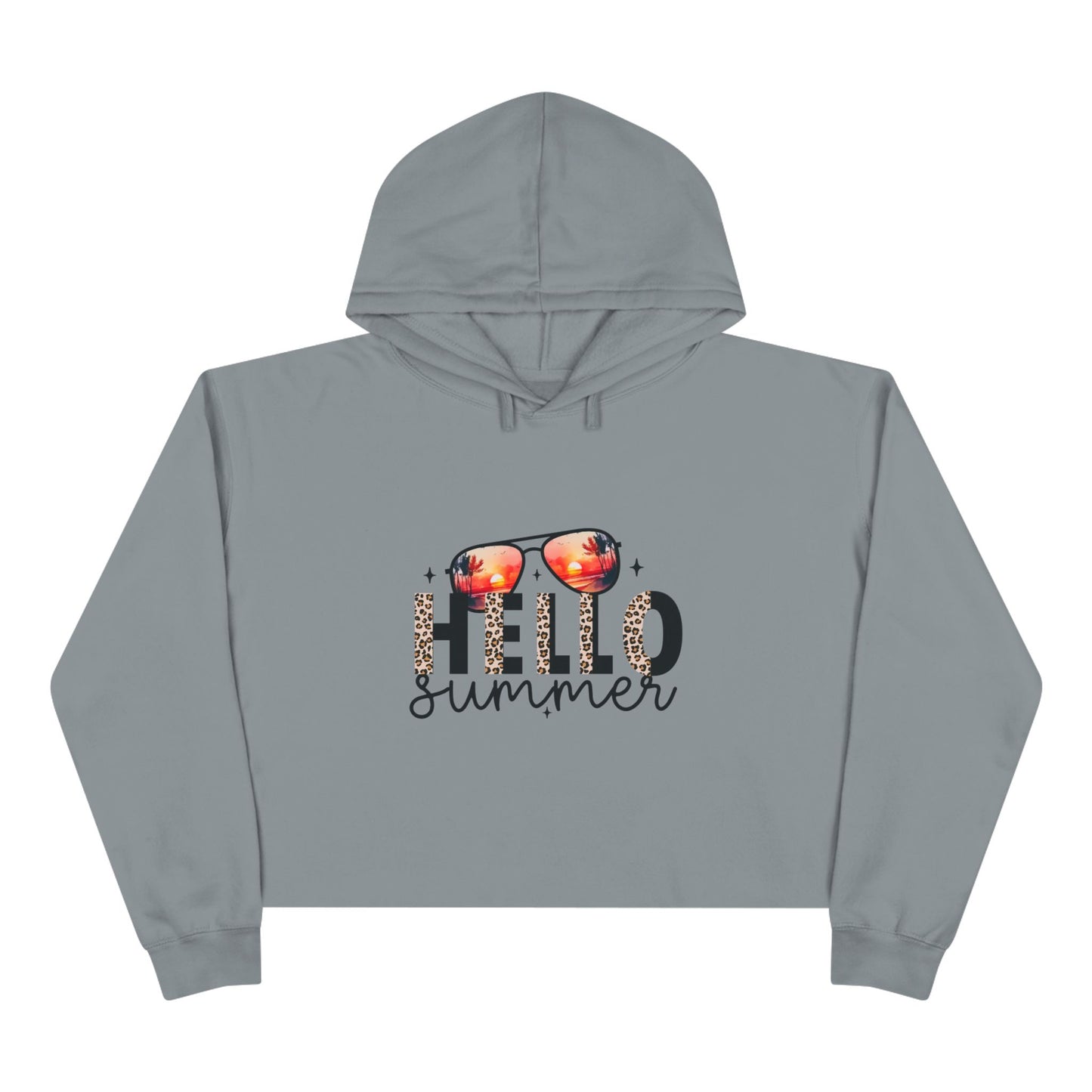Hello Summer Crop Hoodie
