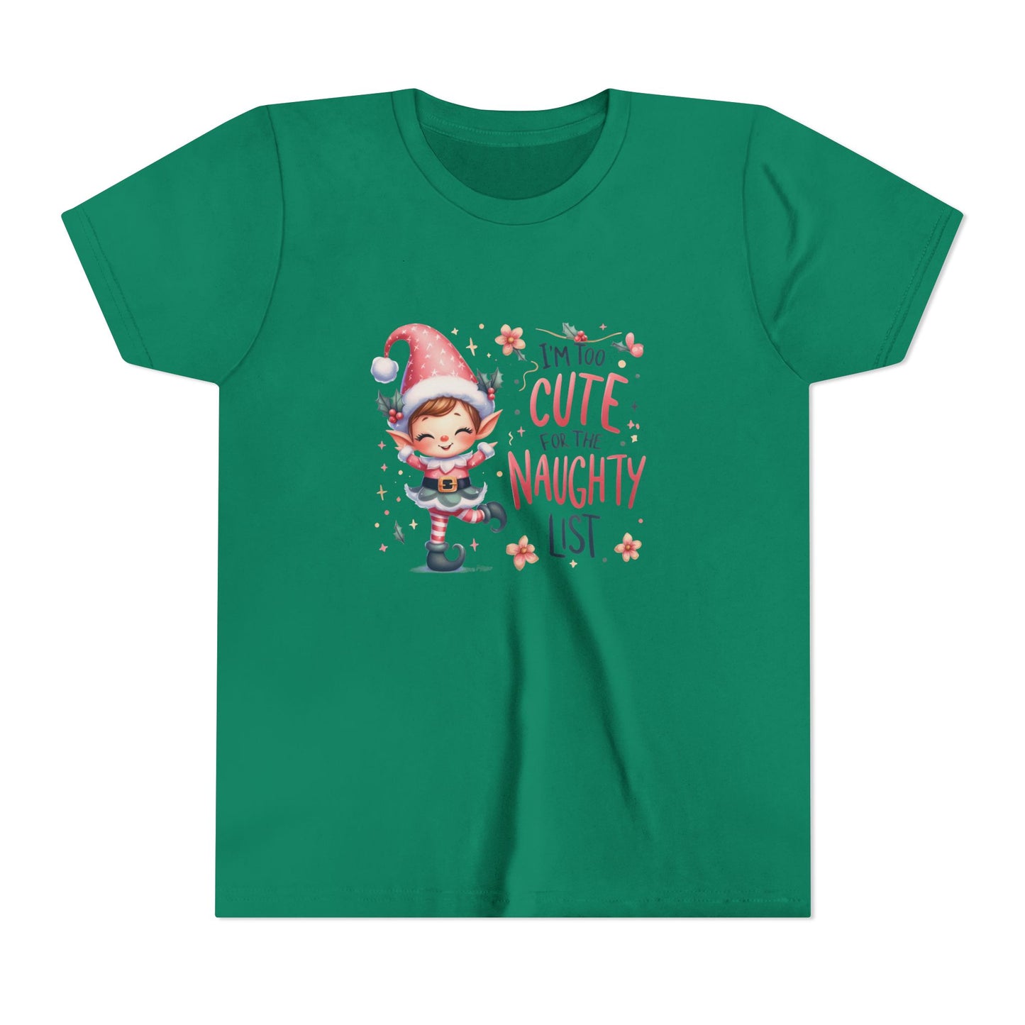 Too Cute For The Naughty List Kid’s T-Shirt