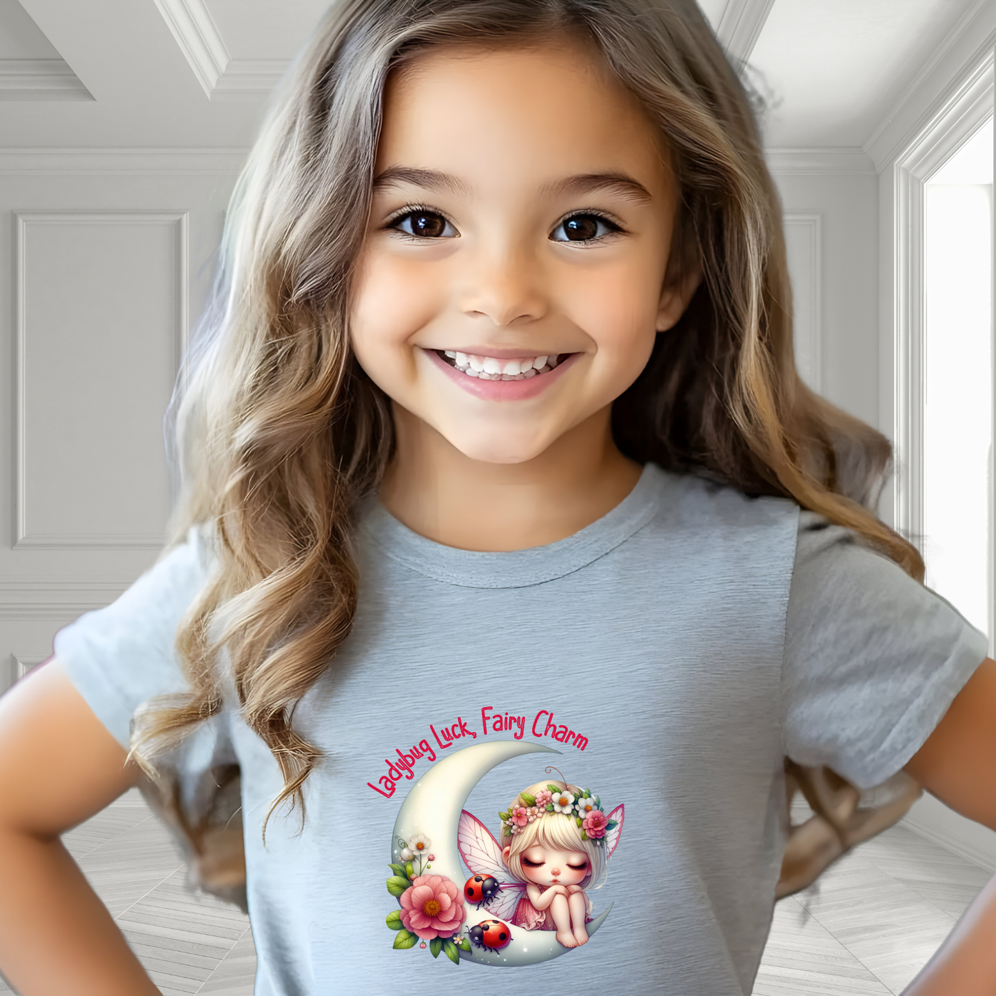 Ladybug Luck, Fairy Charm Kid's T-Shirt