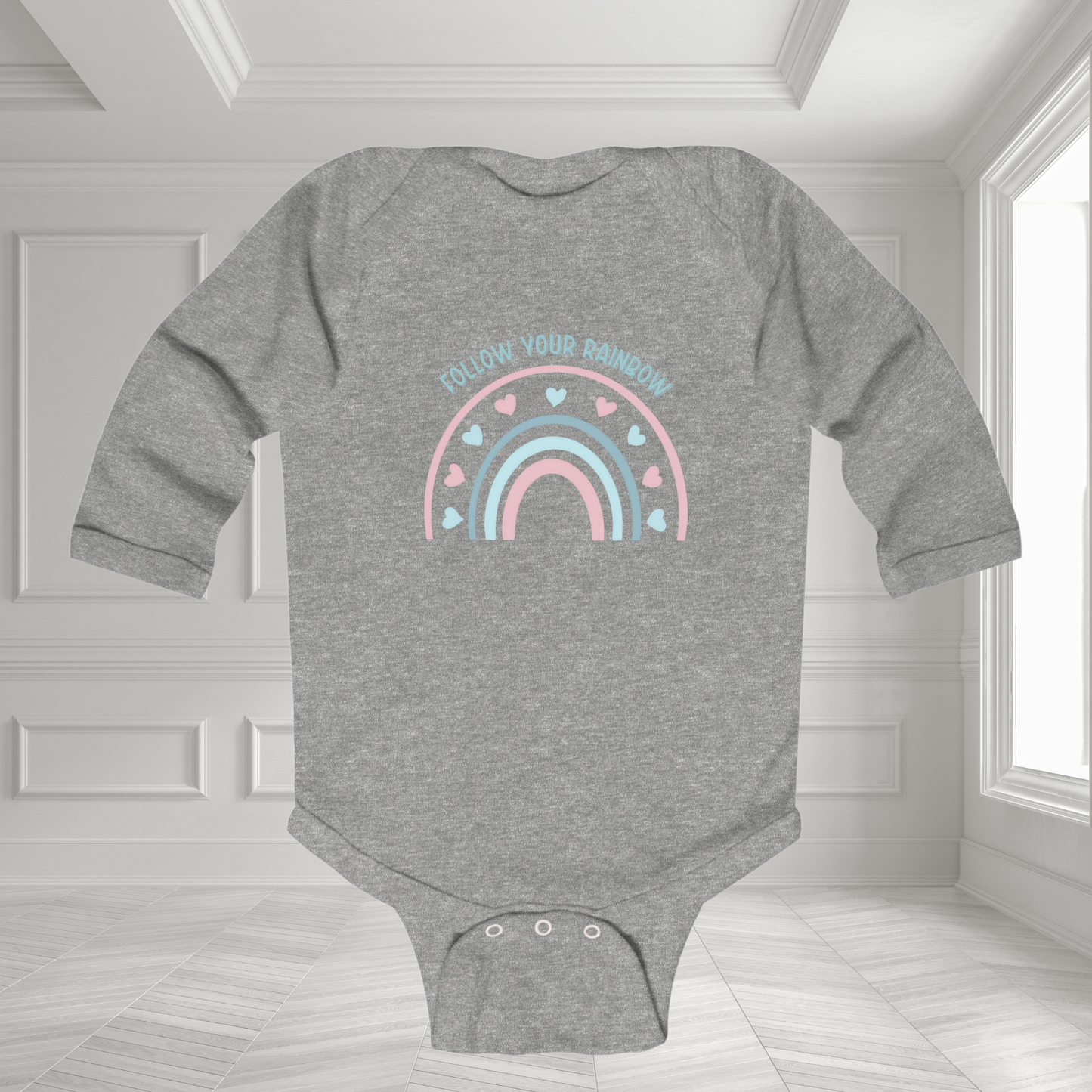 Follow Your Rainbow Infant Long Sleeve Onesie