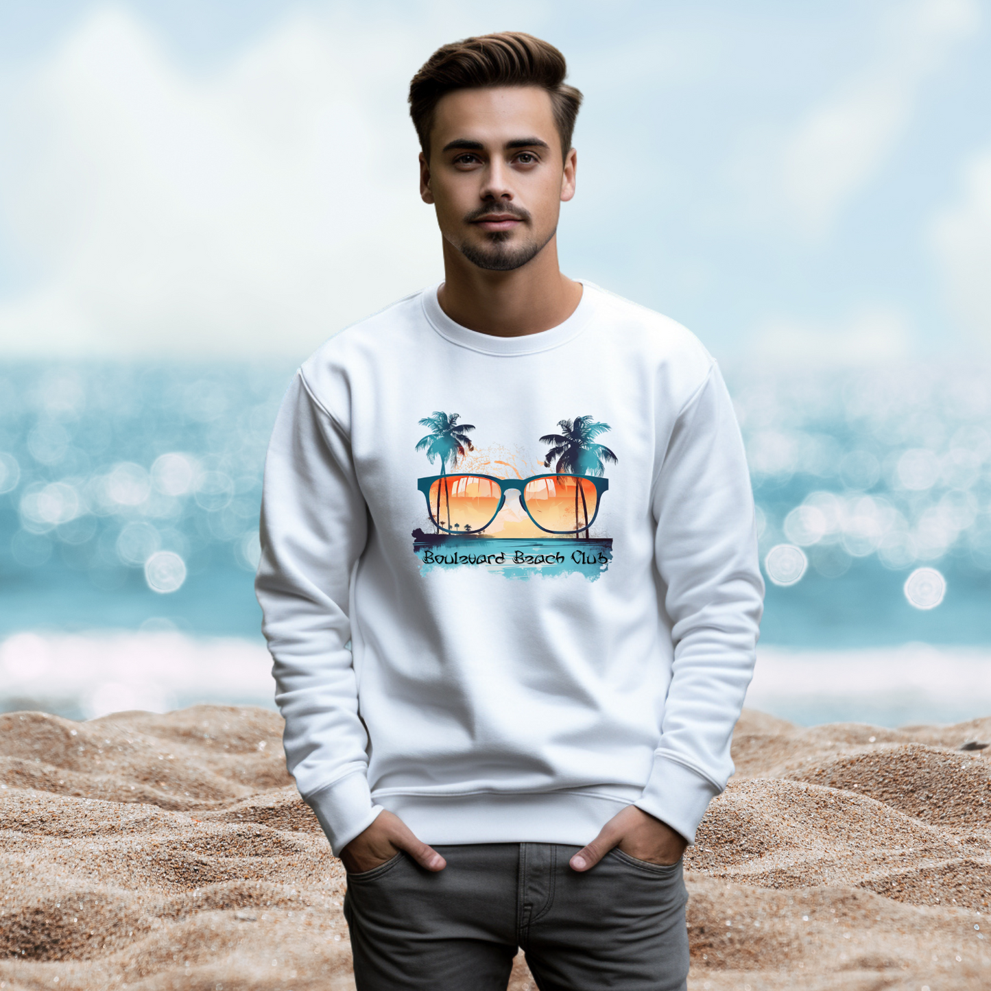 Boulevard Beach Club Crewneck Sweatshirt
