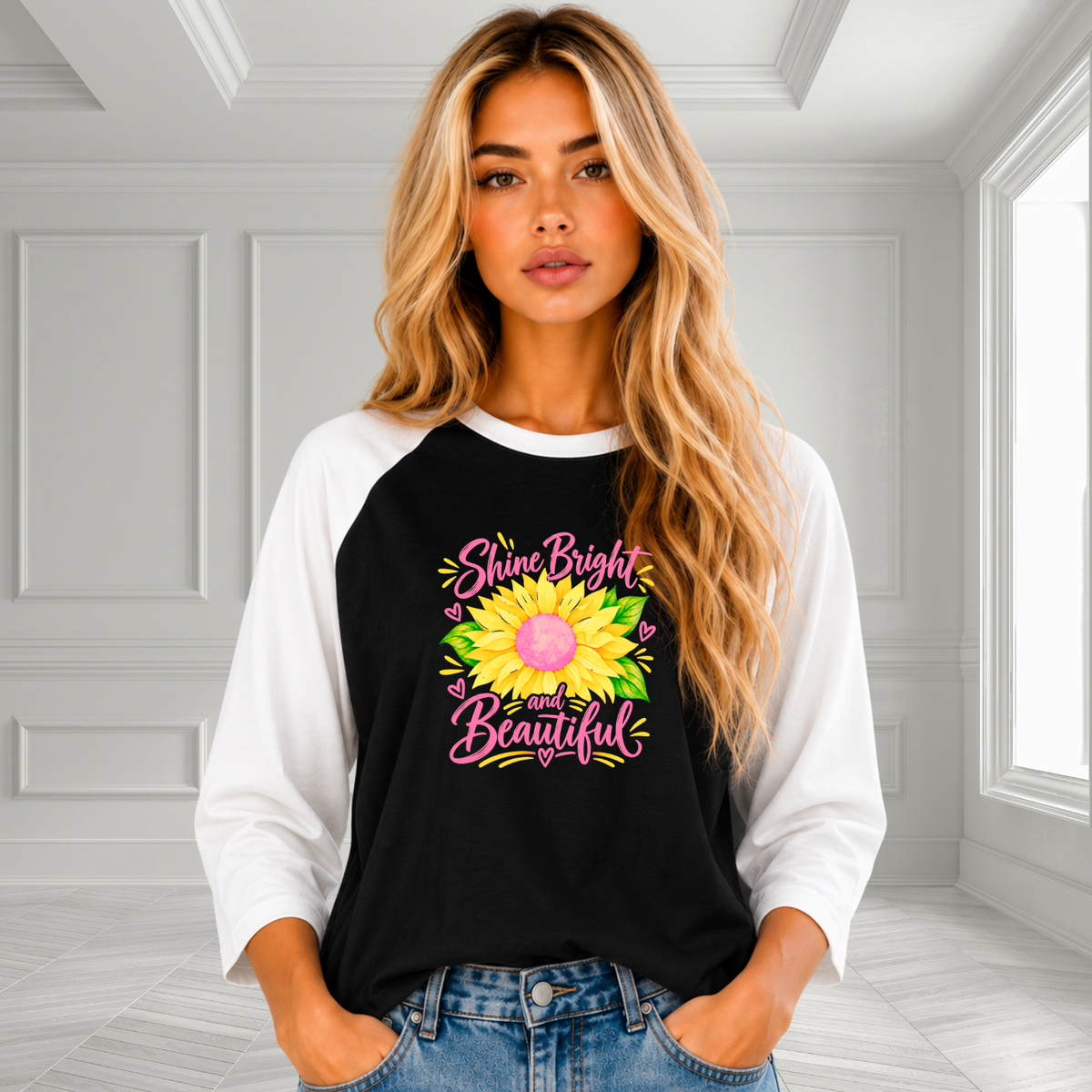 Shine Bright And Beautiful Baseball Tee