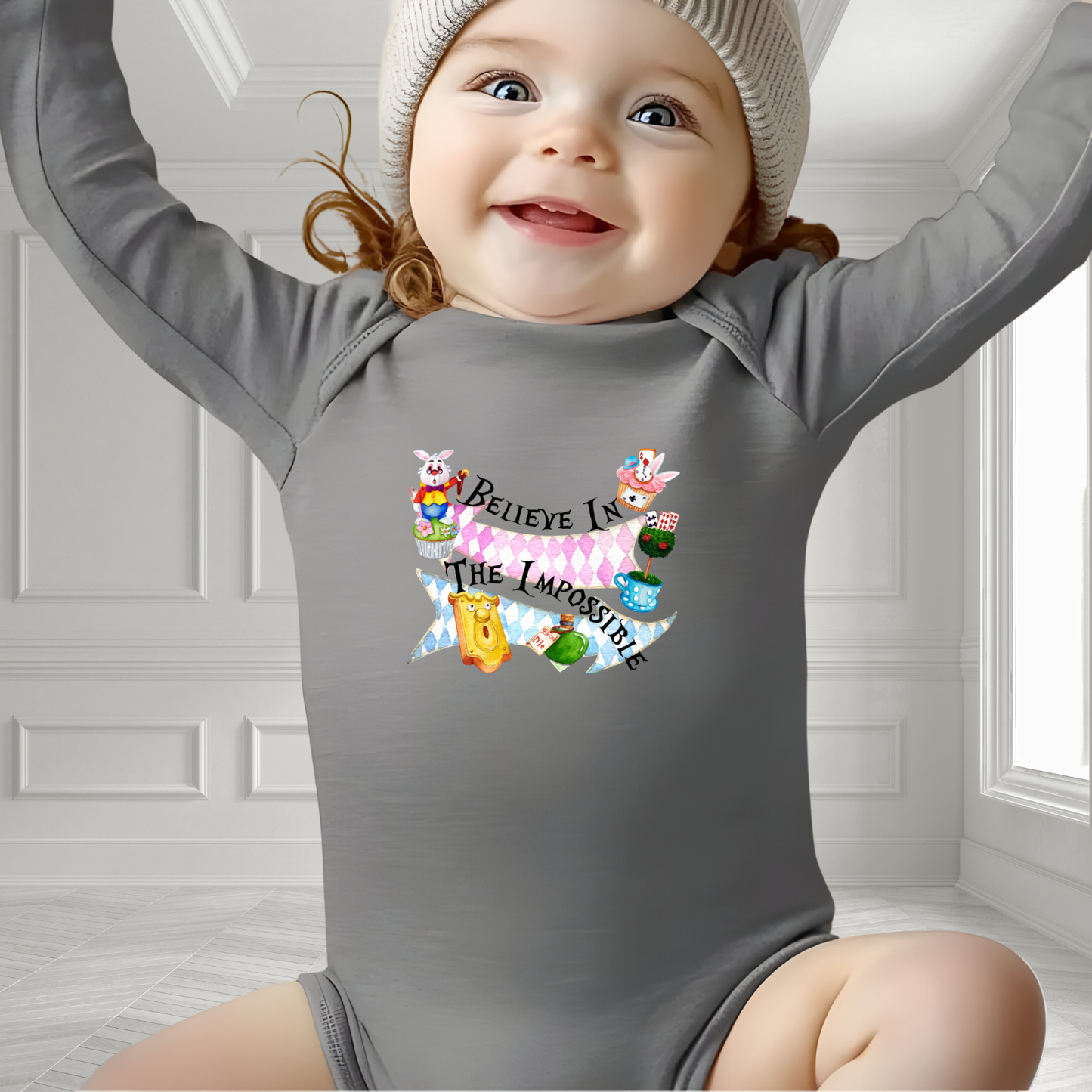 Believe In The Impossible Infant Long Sleeve Onesie
