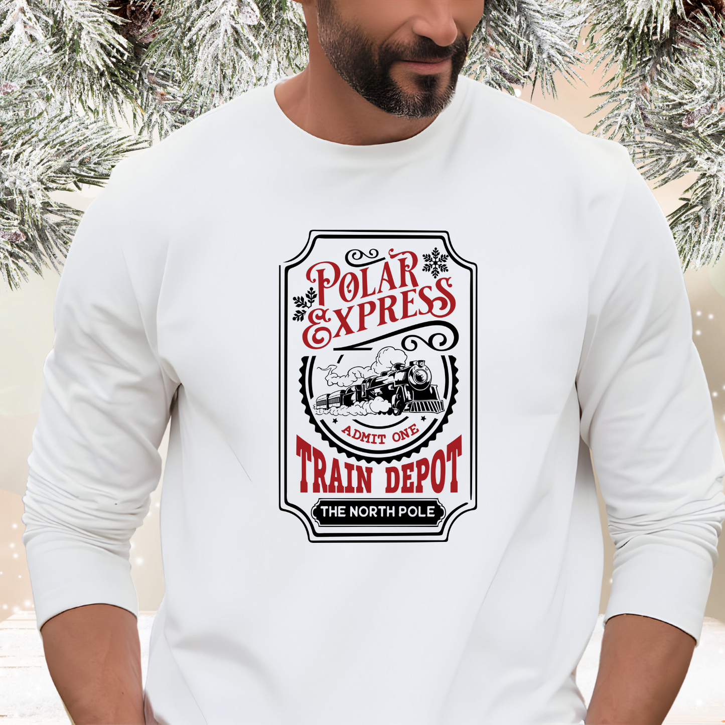 Polar Express Train Depot Long Sleeve Tee