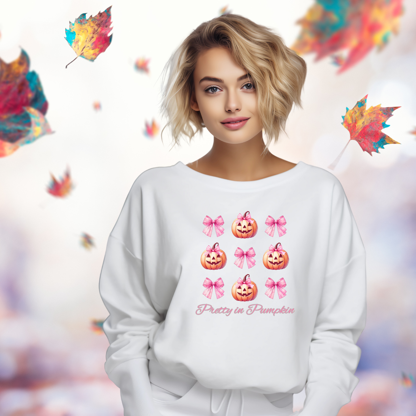 Pretty in Pumpkin Crewneck Sweatshirt