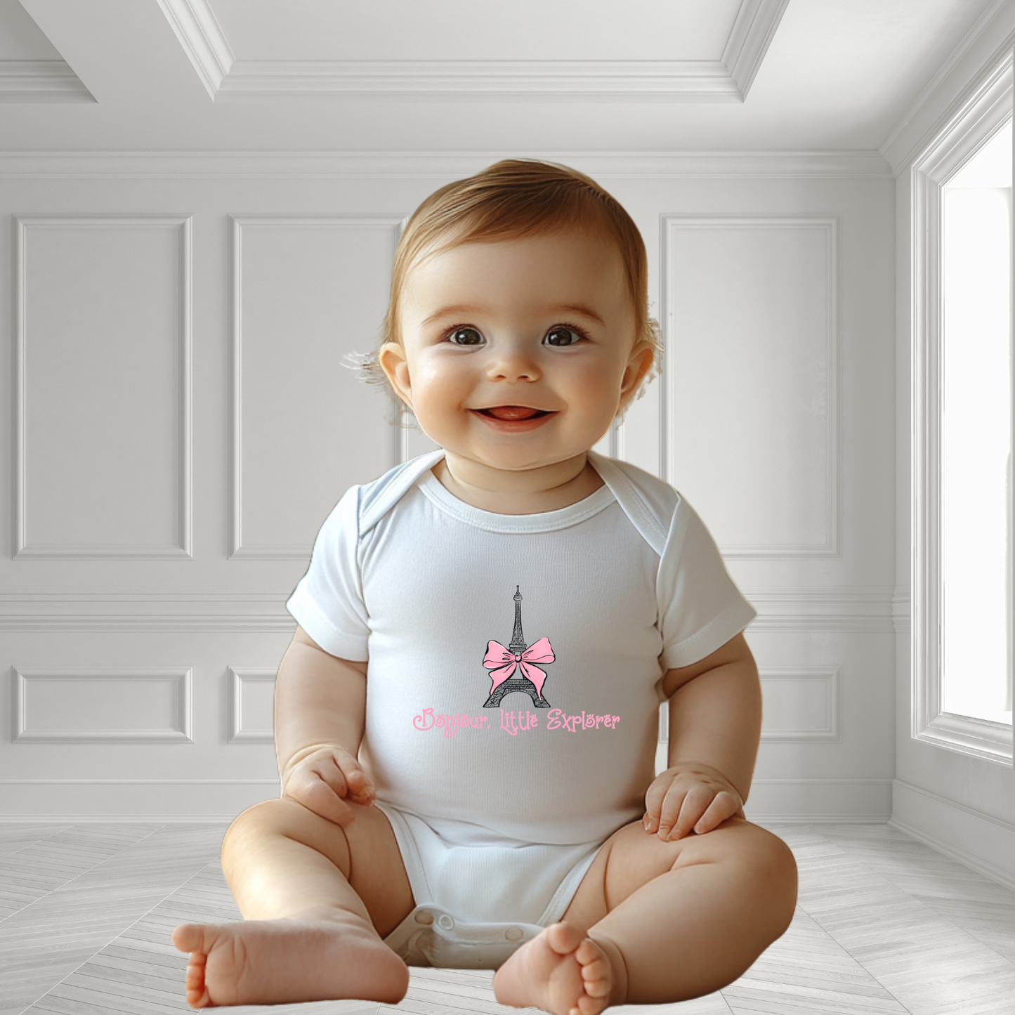 Bonjour, Little Explorer Infant Short Sleeve Onesie