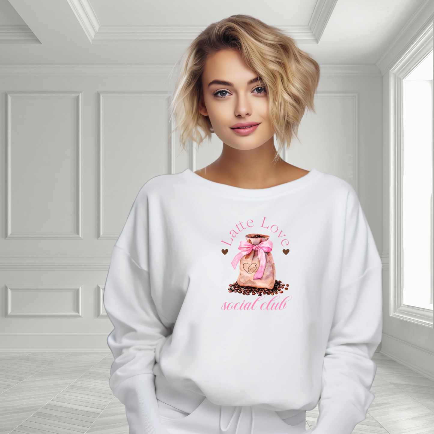 Latte Love Social Club Crewneck Sweatshirt