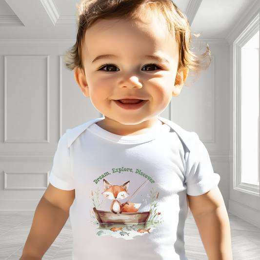 Dream, Explore, Discover Infant Short Sleeve Onesie
