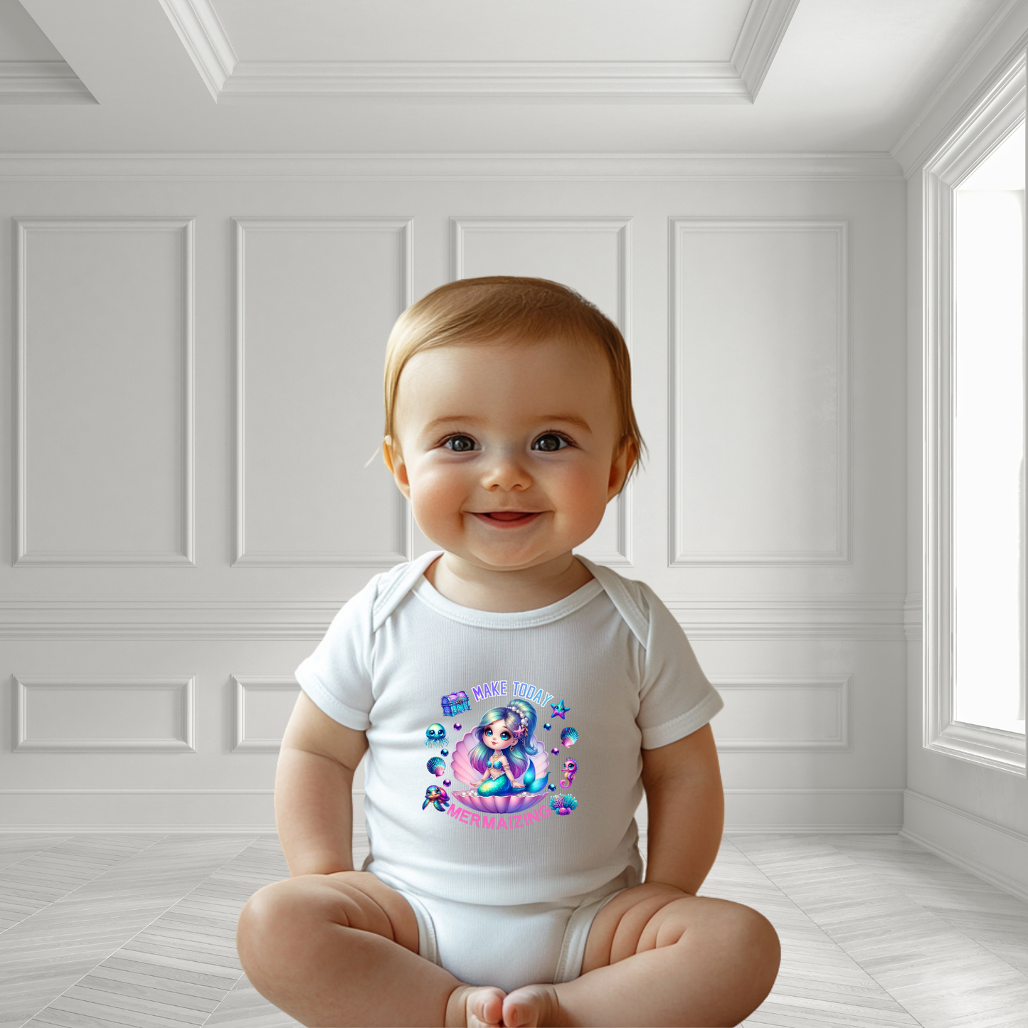 Make Today Mermaizing Infant Short Sleeve Onesie