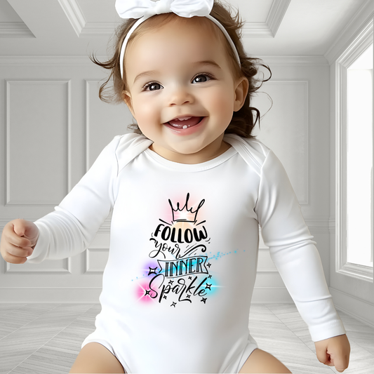 Follow Your Inner Sparkle Infant Long Sleeve Onesie
