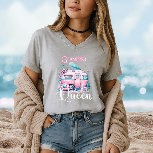 Glamping Queen V-Neck Tee