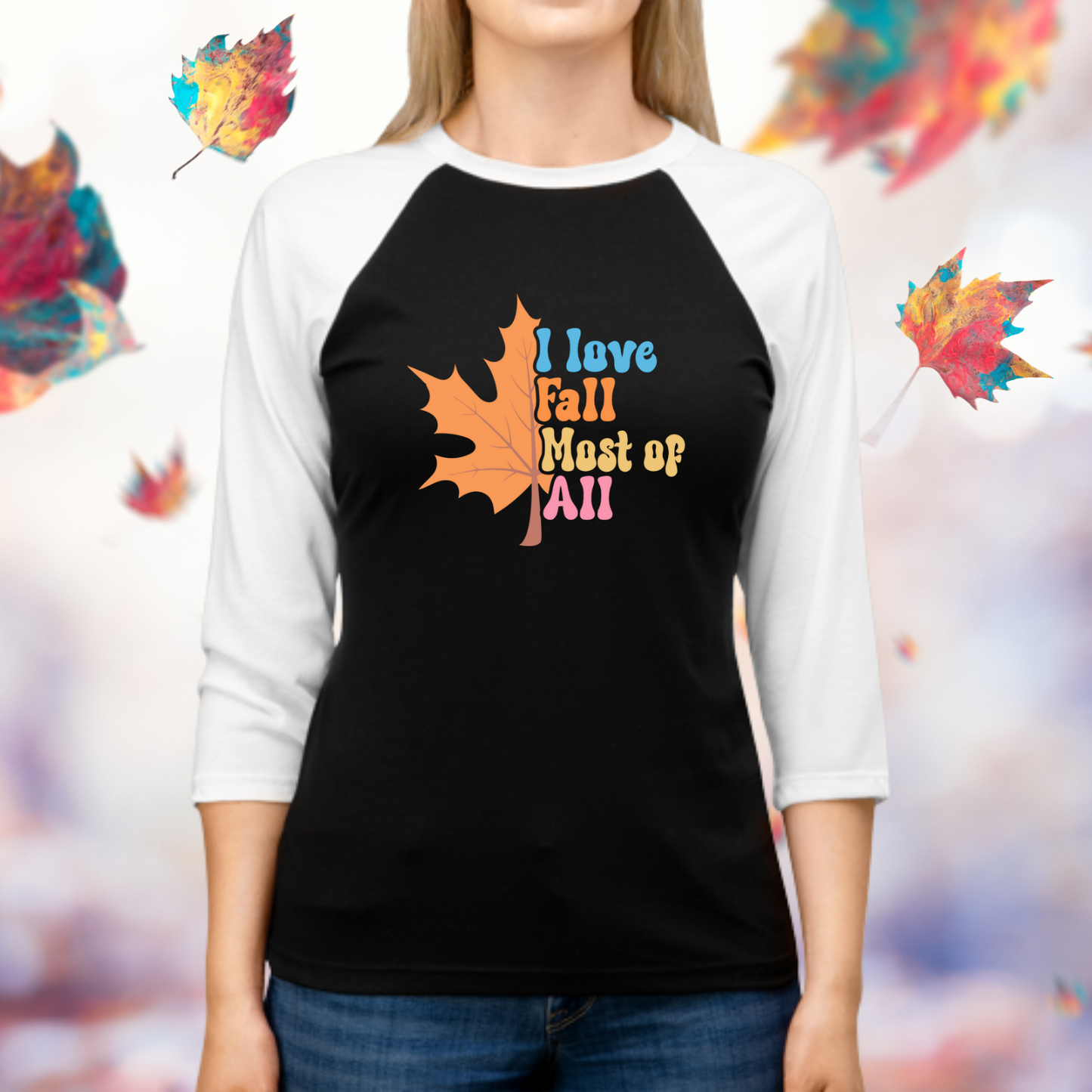 I Love Fall Baseball Tee