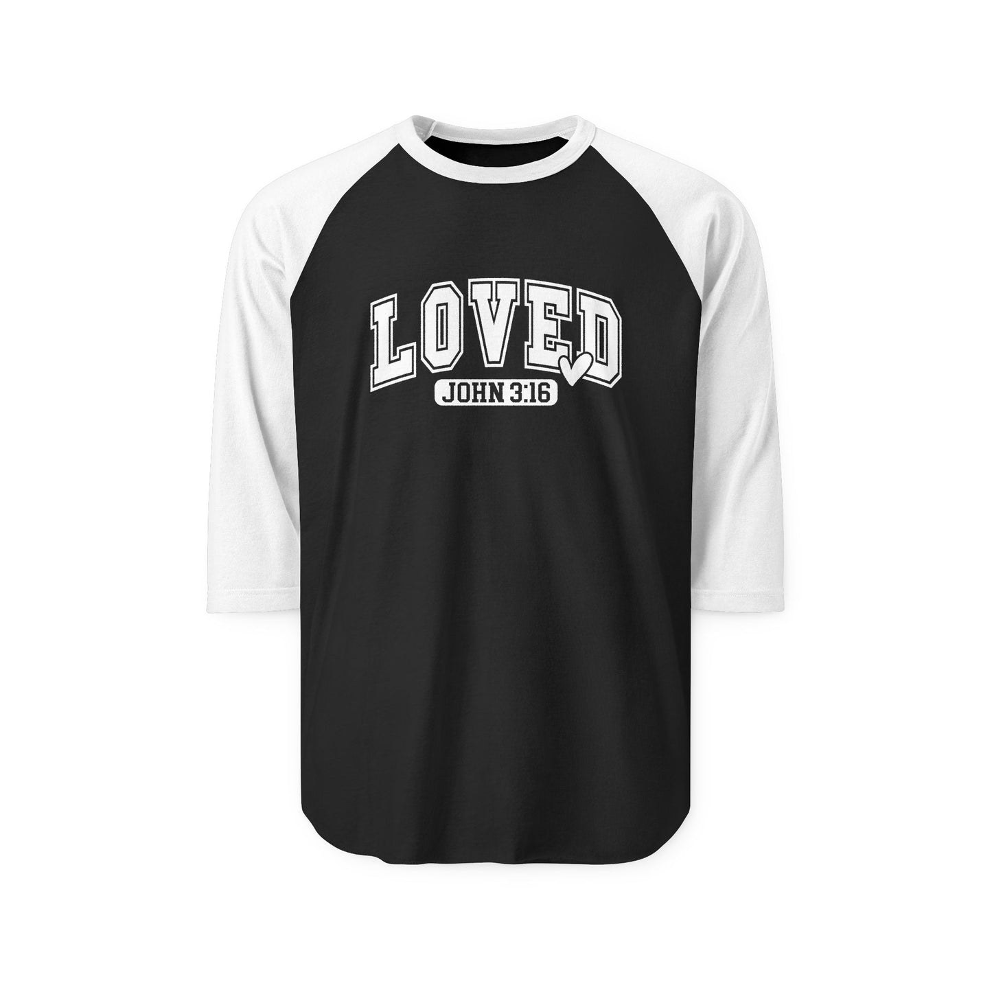 Loved John 3:16 Baseball Tee