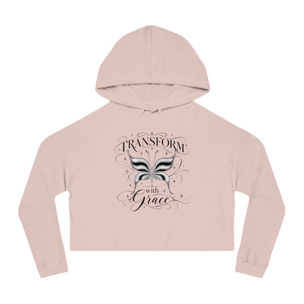 Transform With Grace Crop Hoodie
