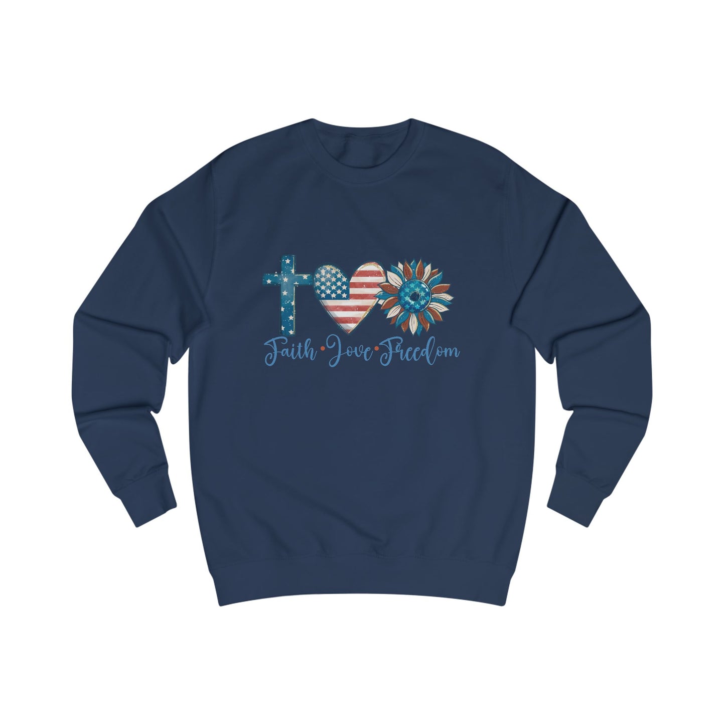 Faith Love Freedom Crewneck Sweatshirt