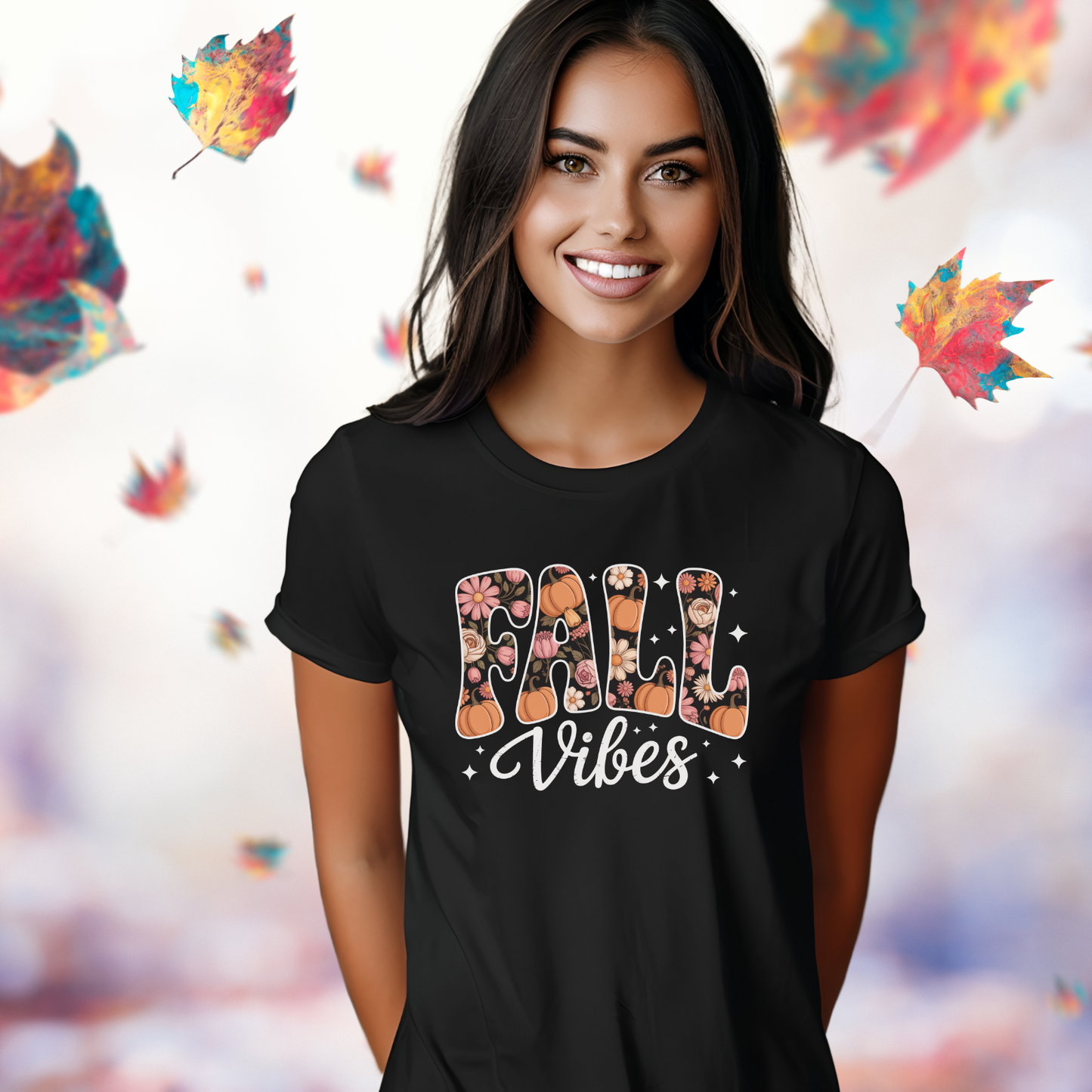 Fall Vibes Floral T-Shirt
