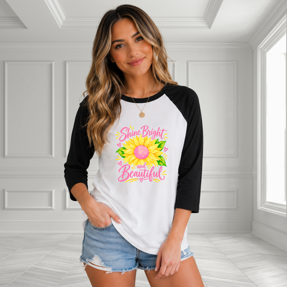 Shine Bright And Beautiful Baseball Tee