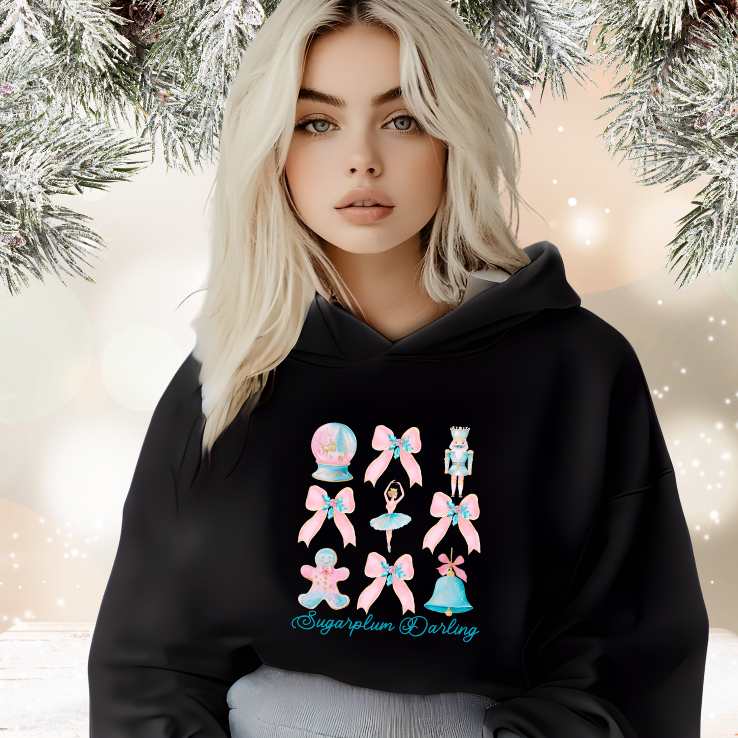 Sugarplum Darling Crop Hoodie