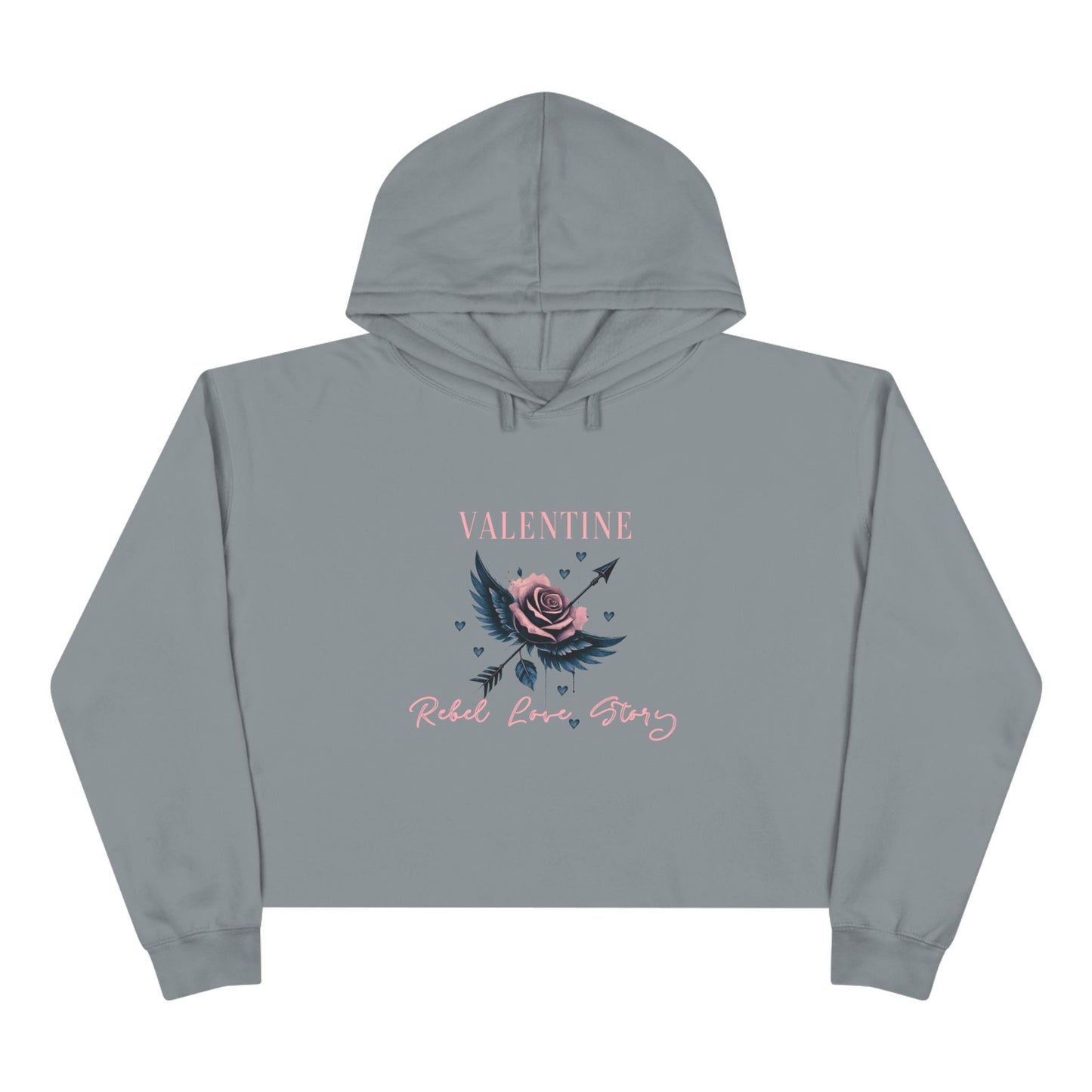 Valentine Rebel Love Crop Hoodie