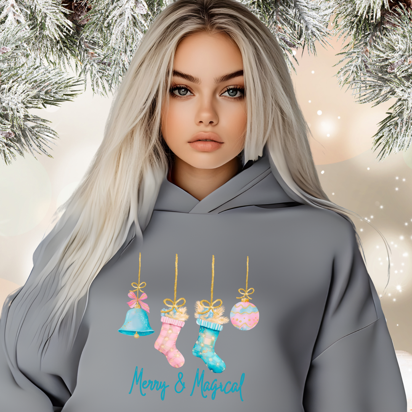 Merry And Magical Crop Hoodie