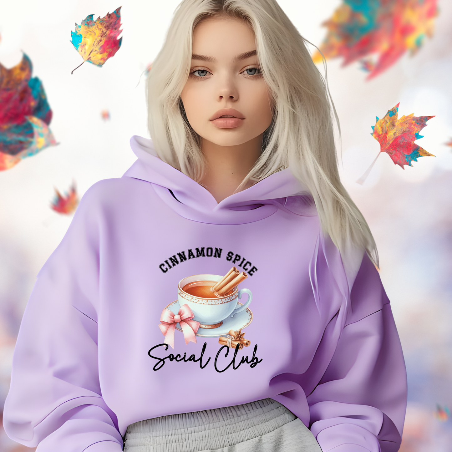 Cinnamon Spice Social Club Crop Hoodie