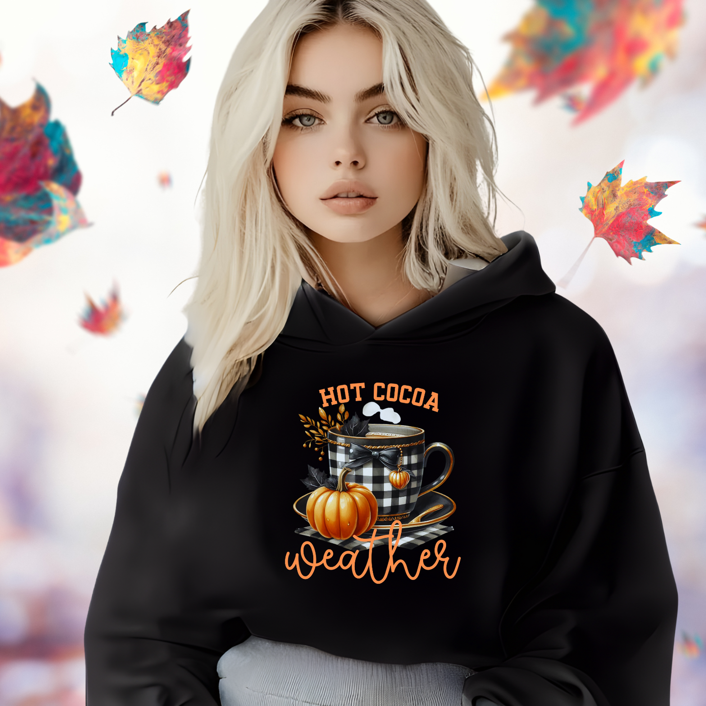 Hot Cocoa Weather Crop Hoodie