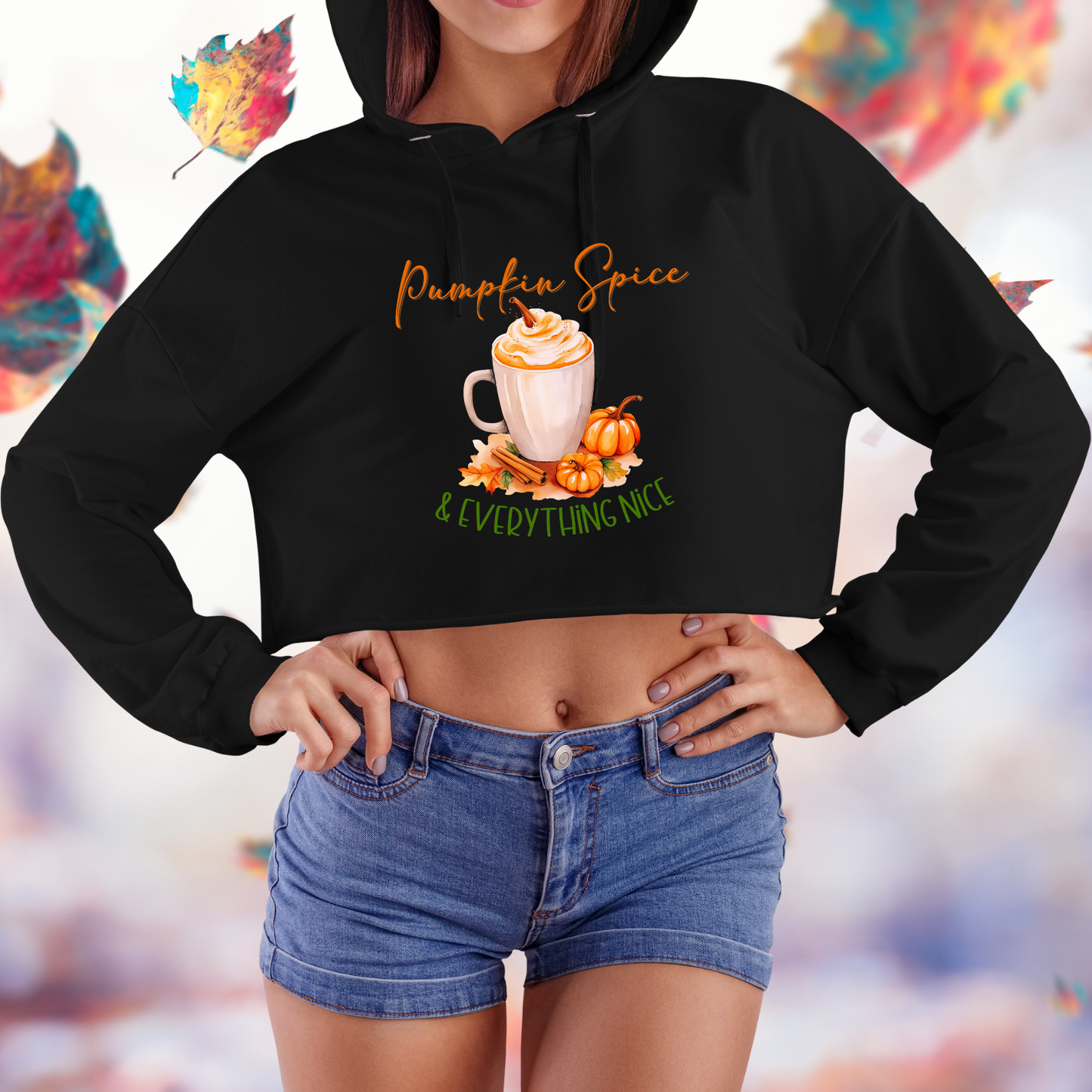 Pumpkin Spice & Everything Nice Crop Hoodie