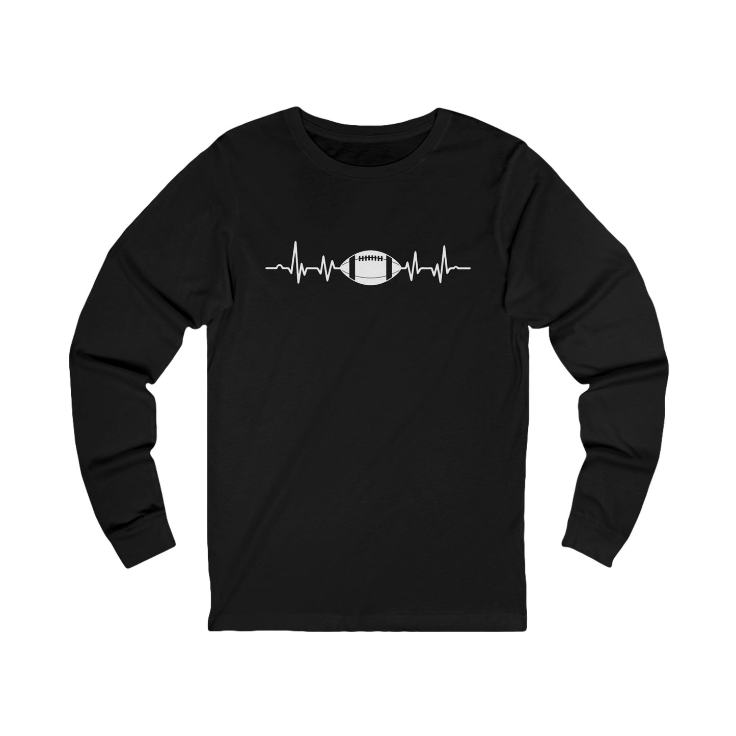 Football Heartbeat Long Sleeve Tee
