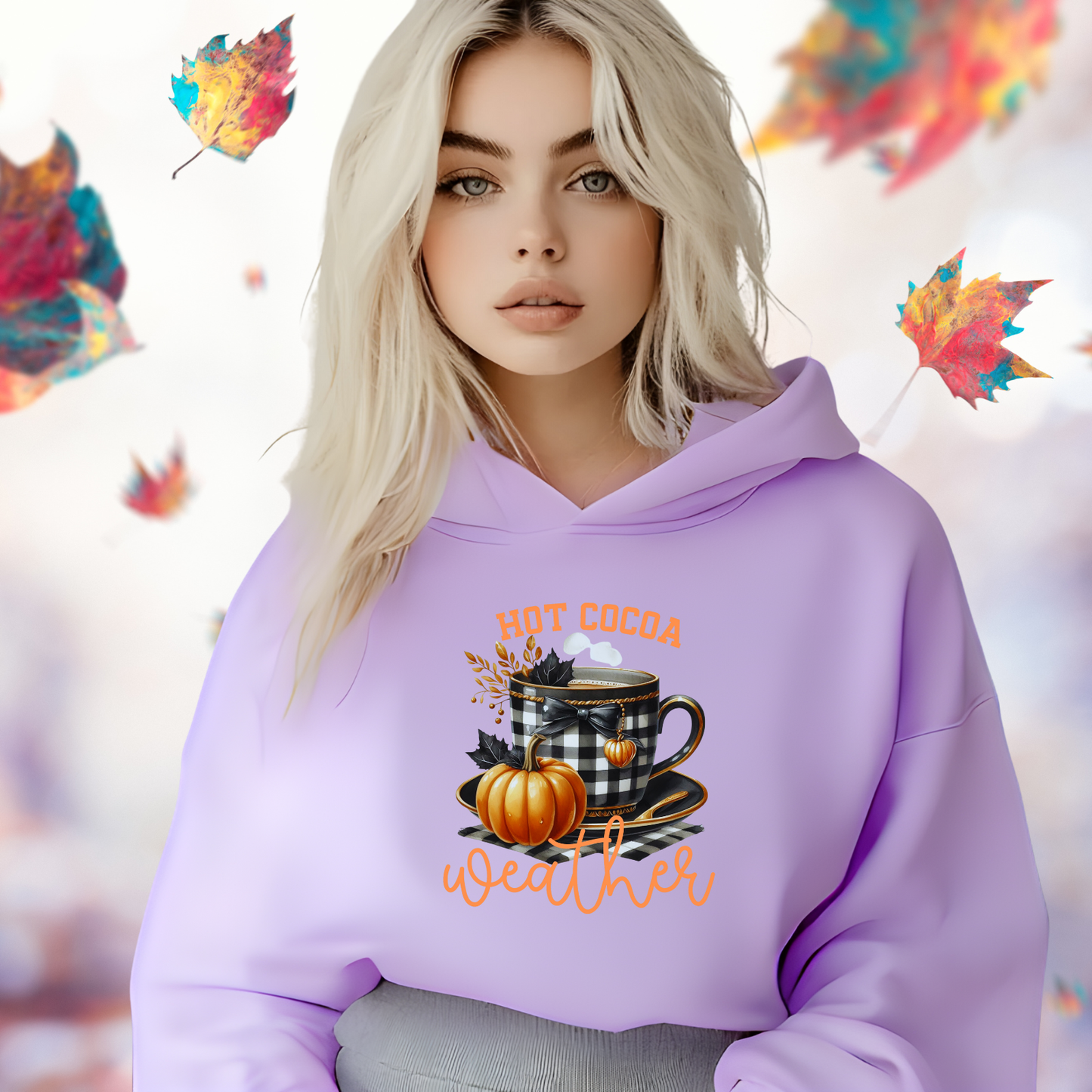 Hot Cocoa Weather Crop Hoodie