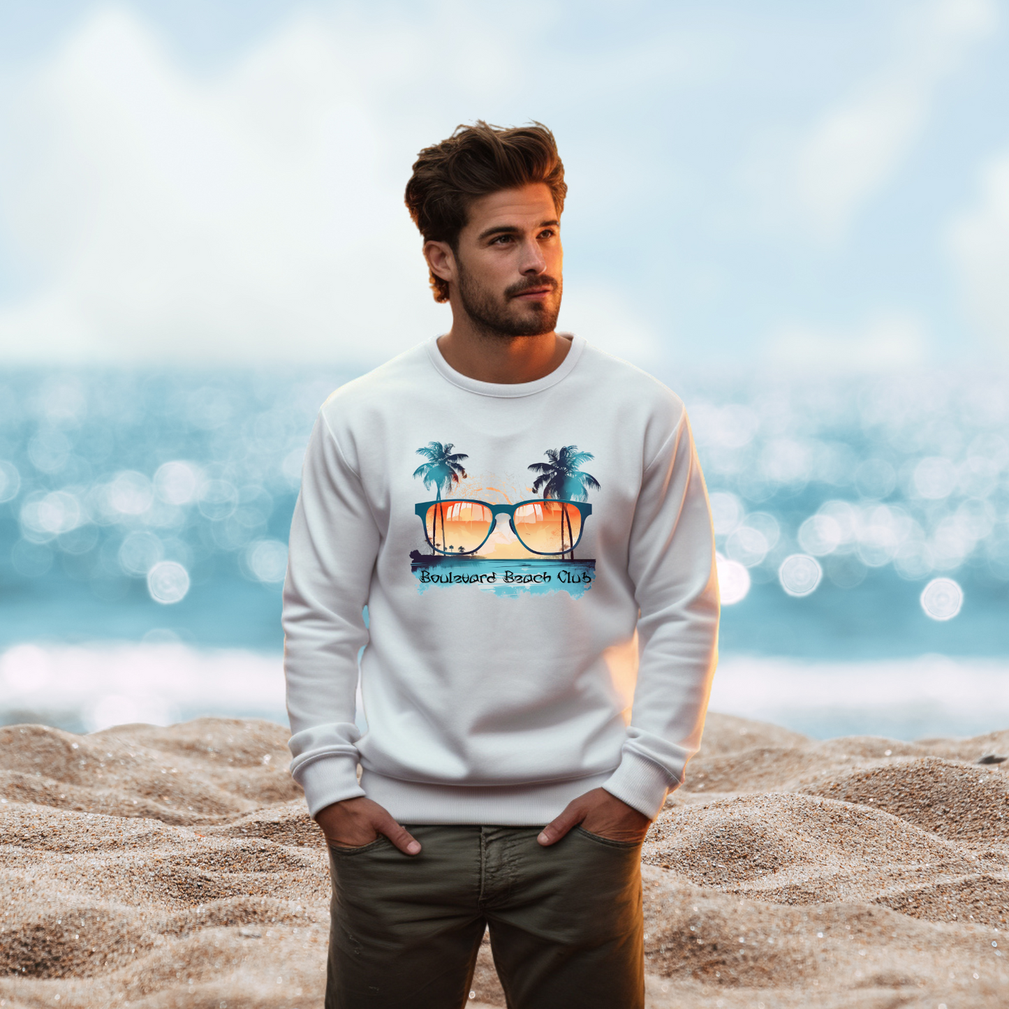 Boulevard Beach Club Crewneck Sweatshirt
