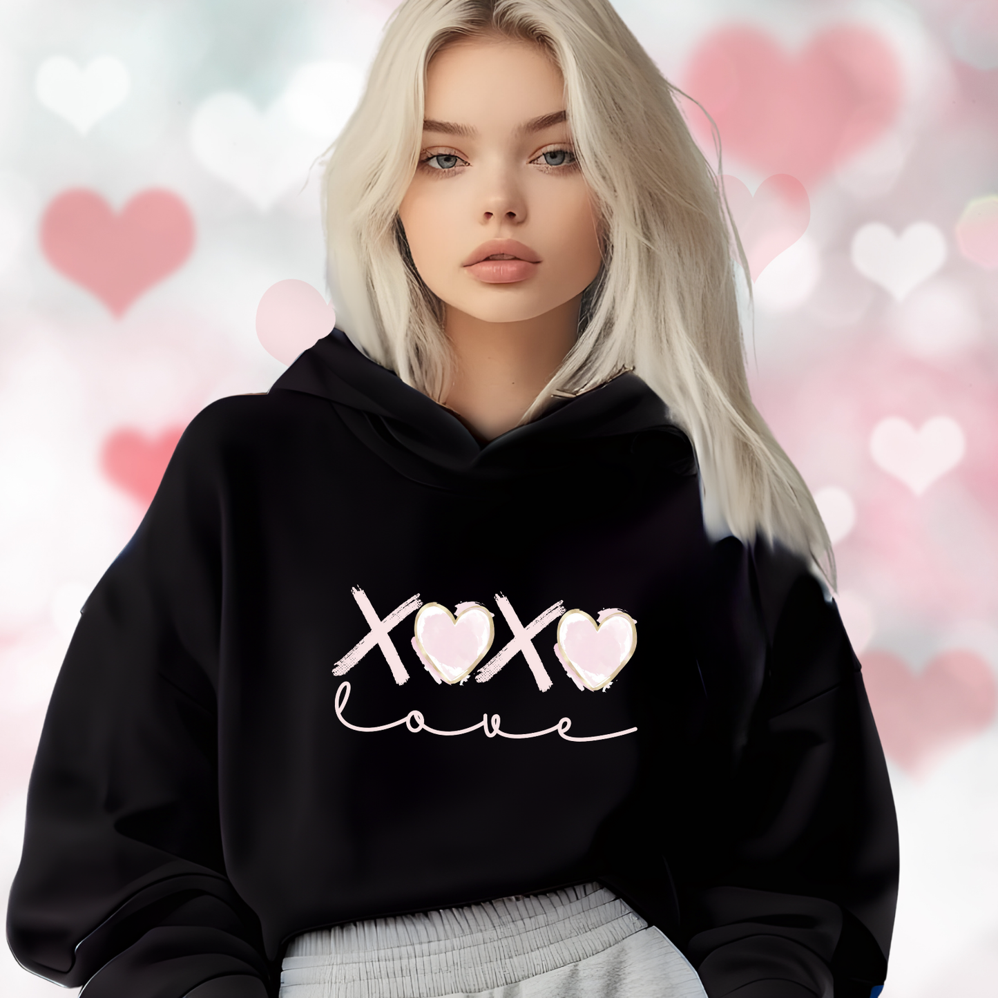 XO Love Crop Hoodie