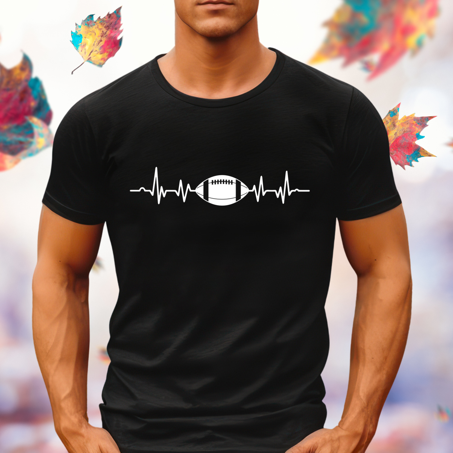 Football Heartbeat T-Shirt