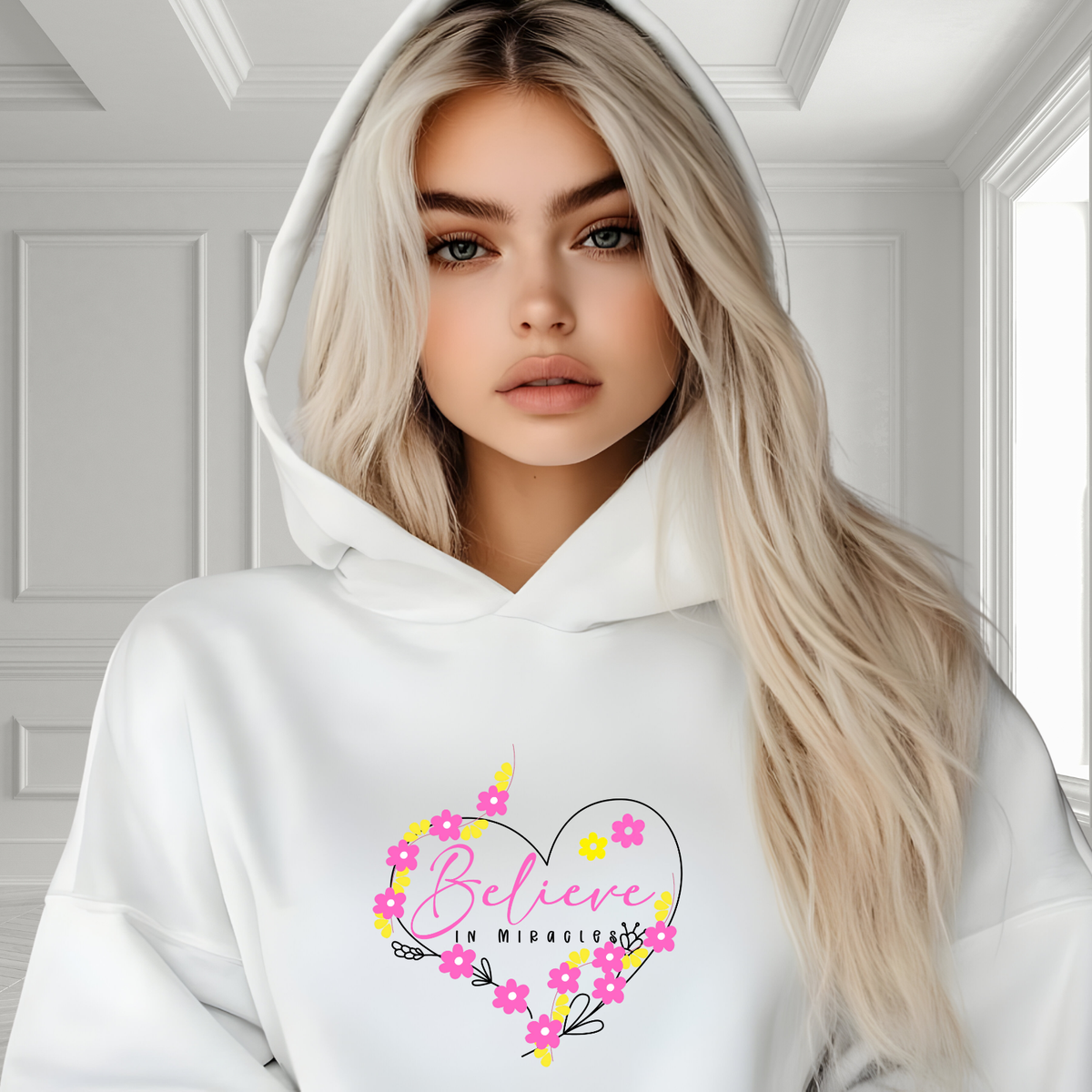 Believe In Miracles Crop Hoodie