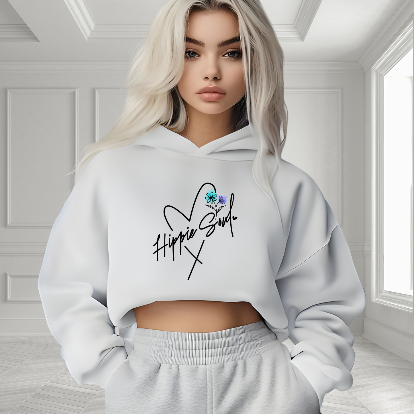 Hippie Soul Crop Hoodie