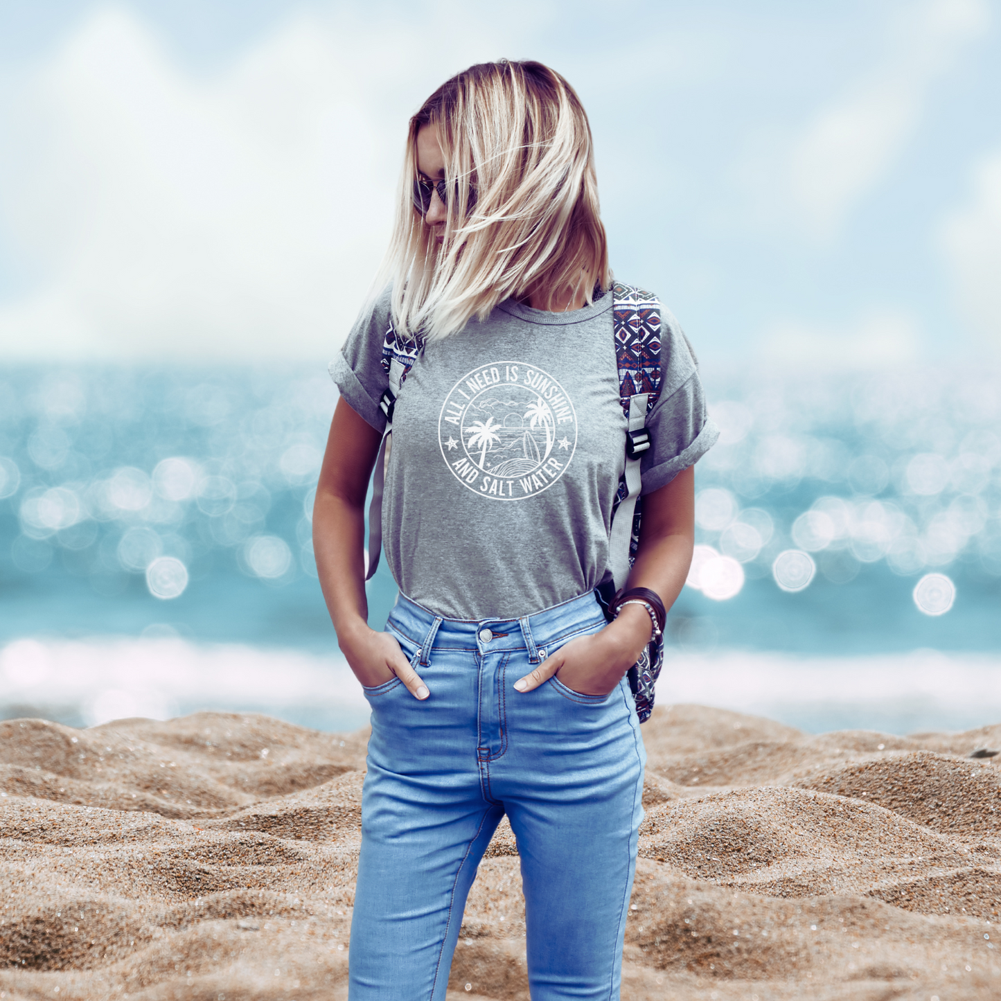 All I Need Sunshine and Saltwater T-Shirt