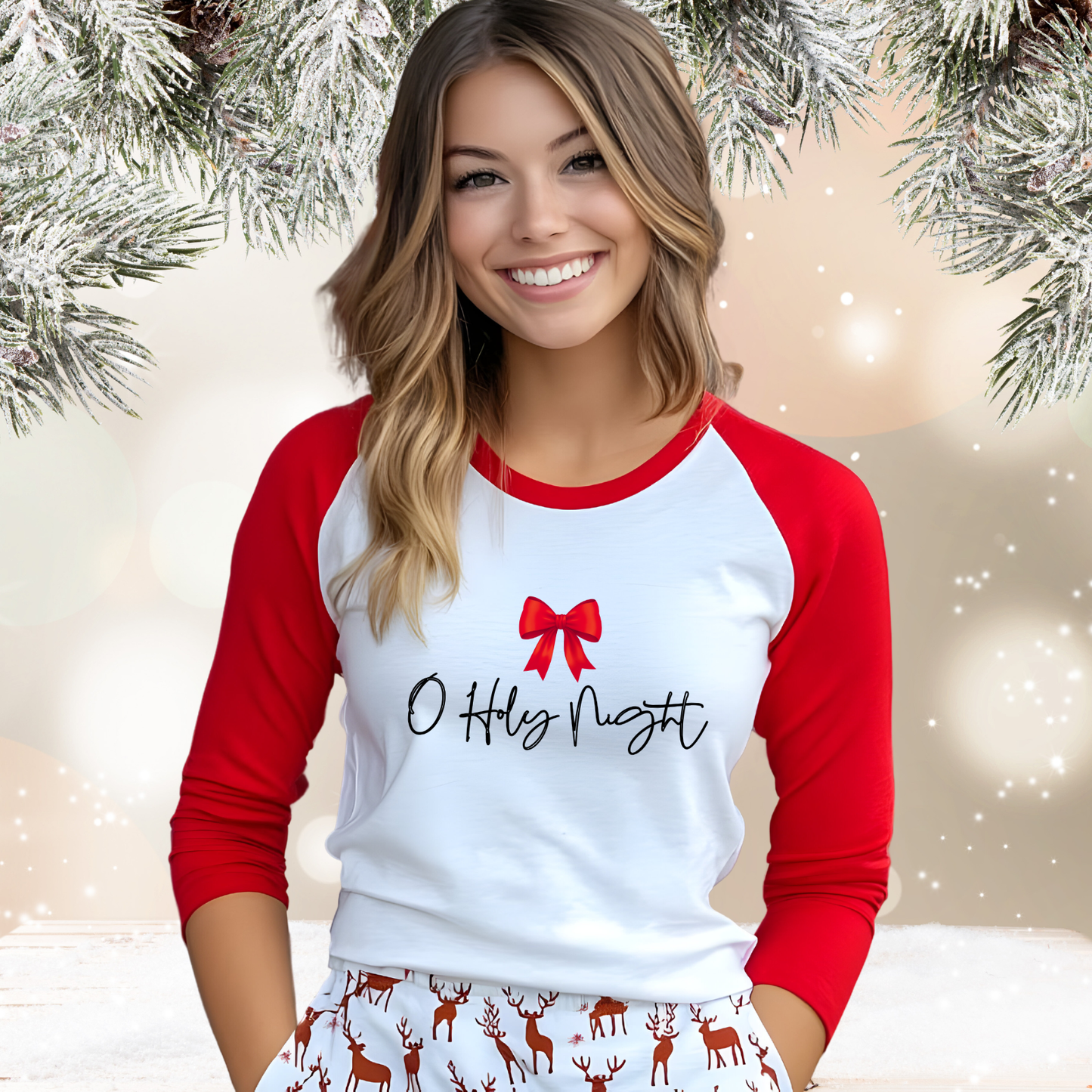 O Holy Night Baseball Tee