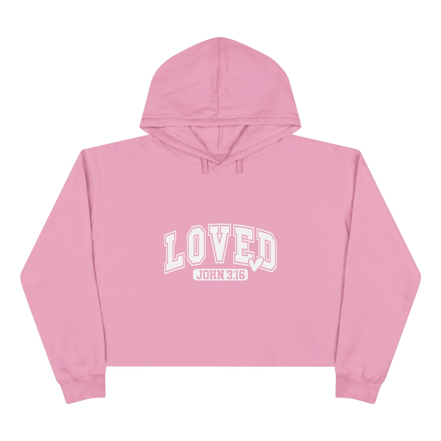 Loved John 3:16 Crop Hoodie