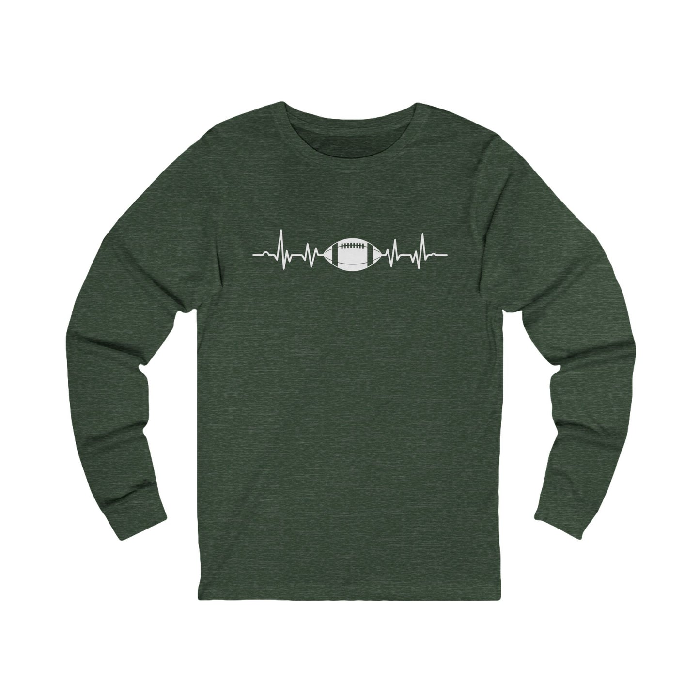 Football Heartbeat Long Sleeve Tee