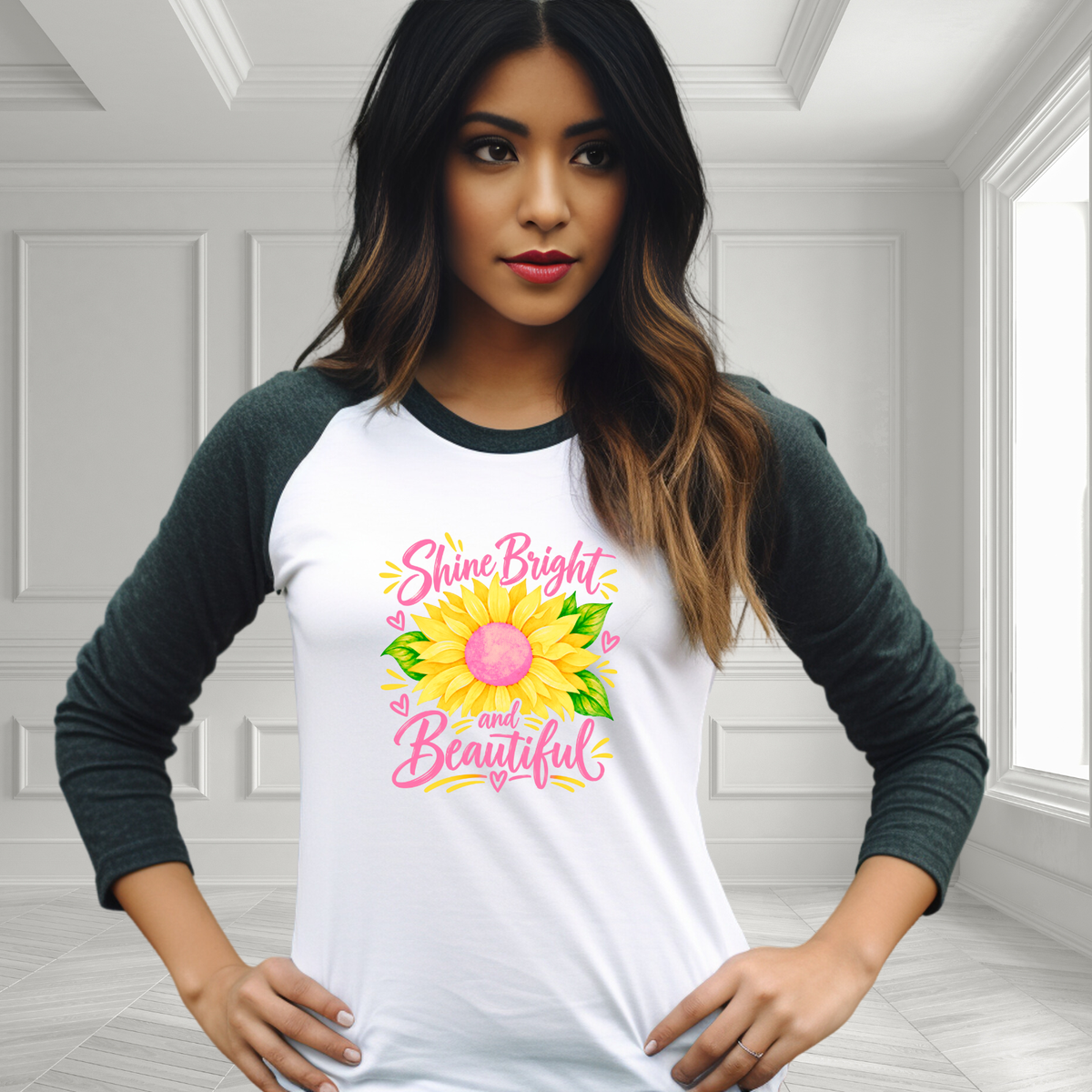 Shine Bright And Beautiful Baseball Tee