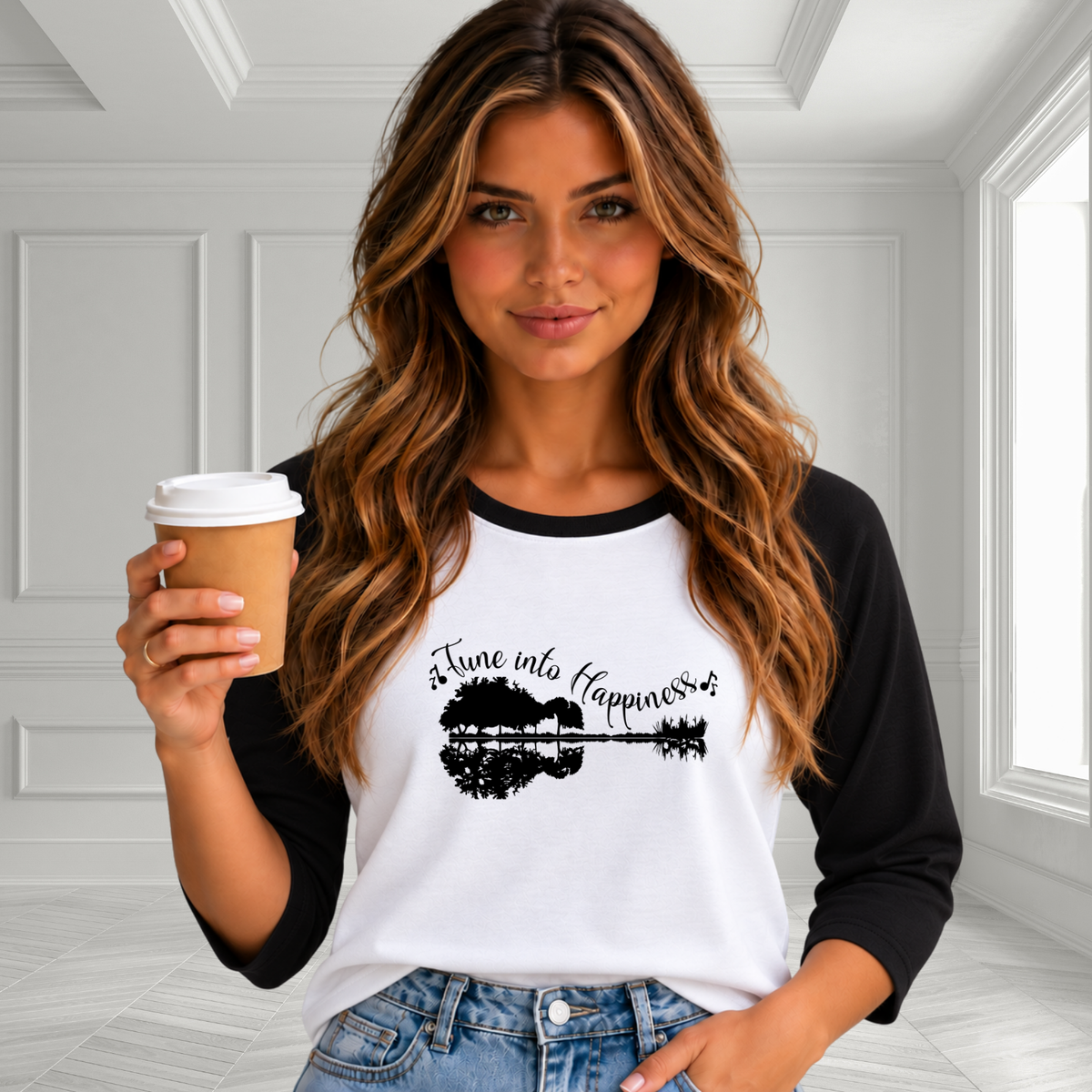 Tune Into Happiness Baseball Tee