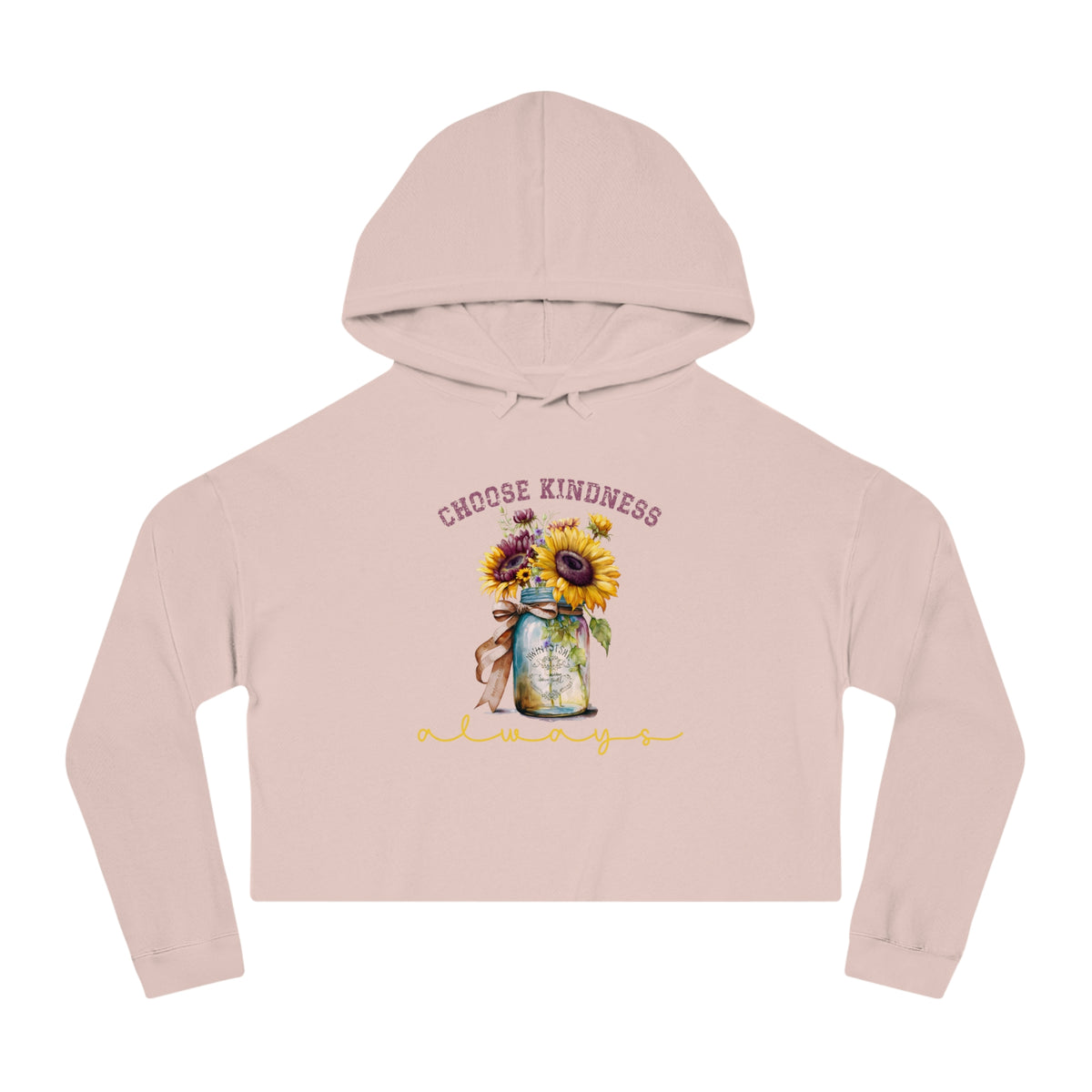 Choose Kindness Always Crop Hoodie