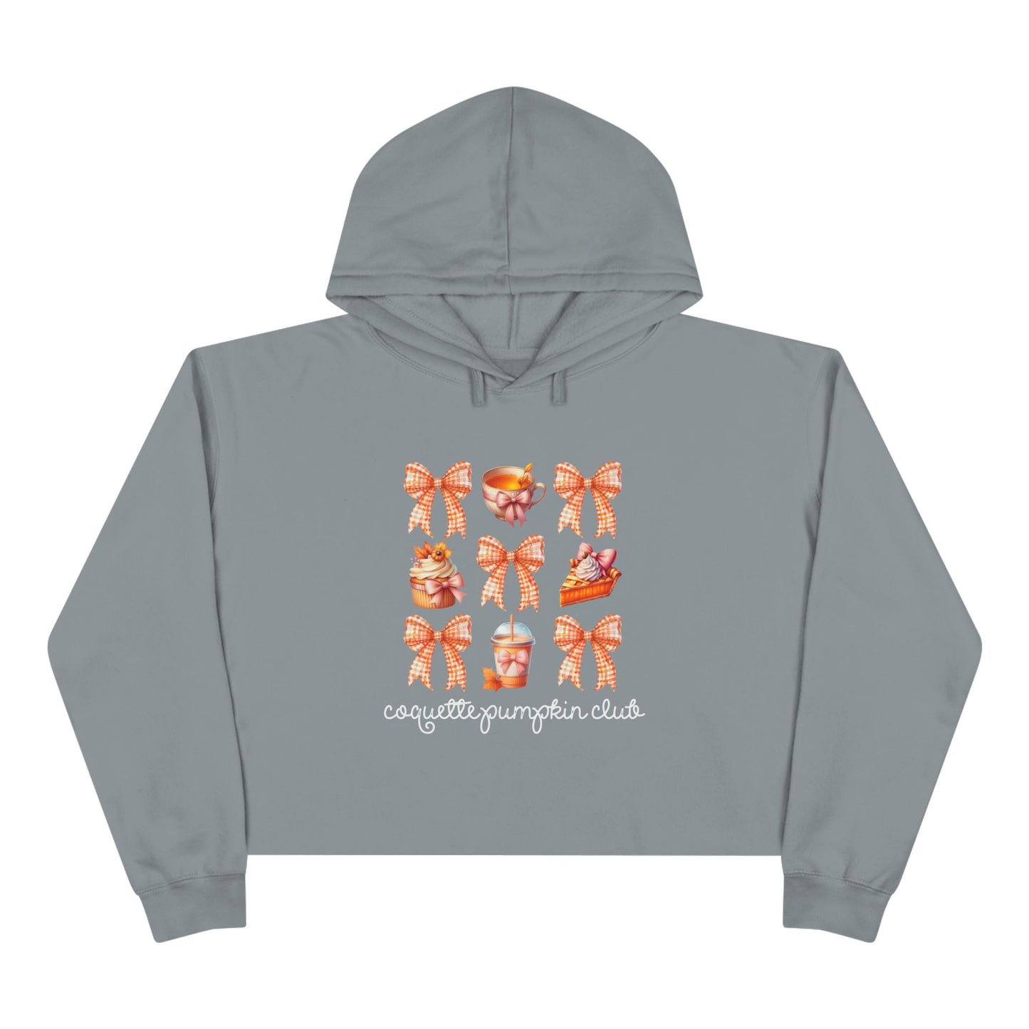 Coquette Pumpkin Club Crop Hoodie