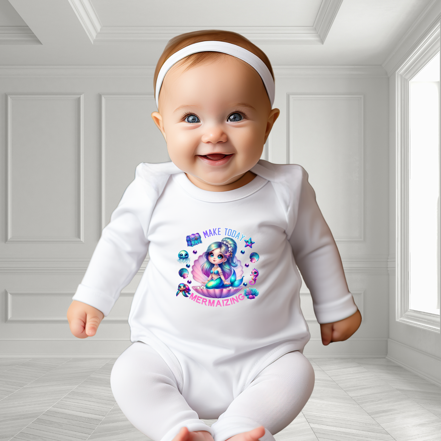 Make Today Mermaizing Infant Long Sleeve Onesie