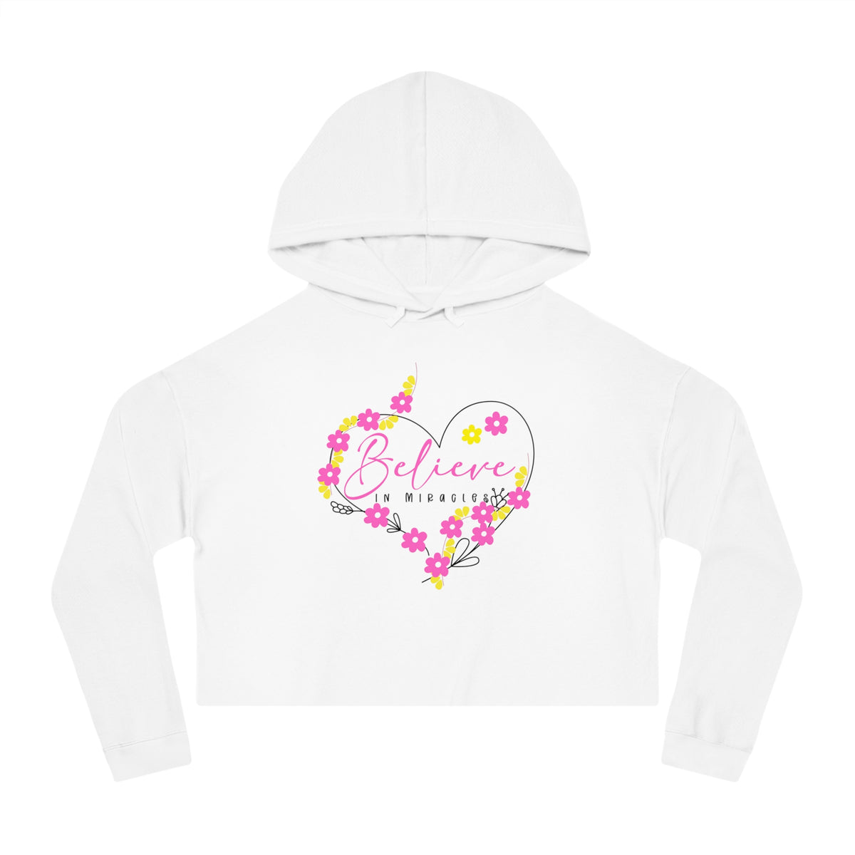 Believe In Miracles Crop Hoodie