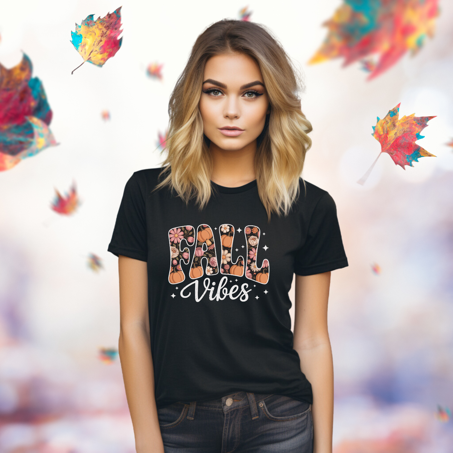 Fall Vibes Floral T-Shirt