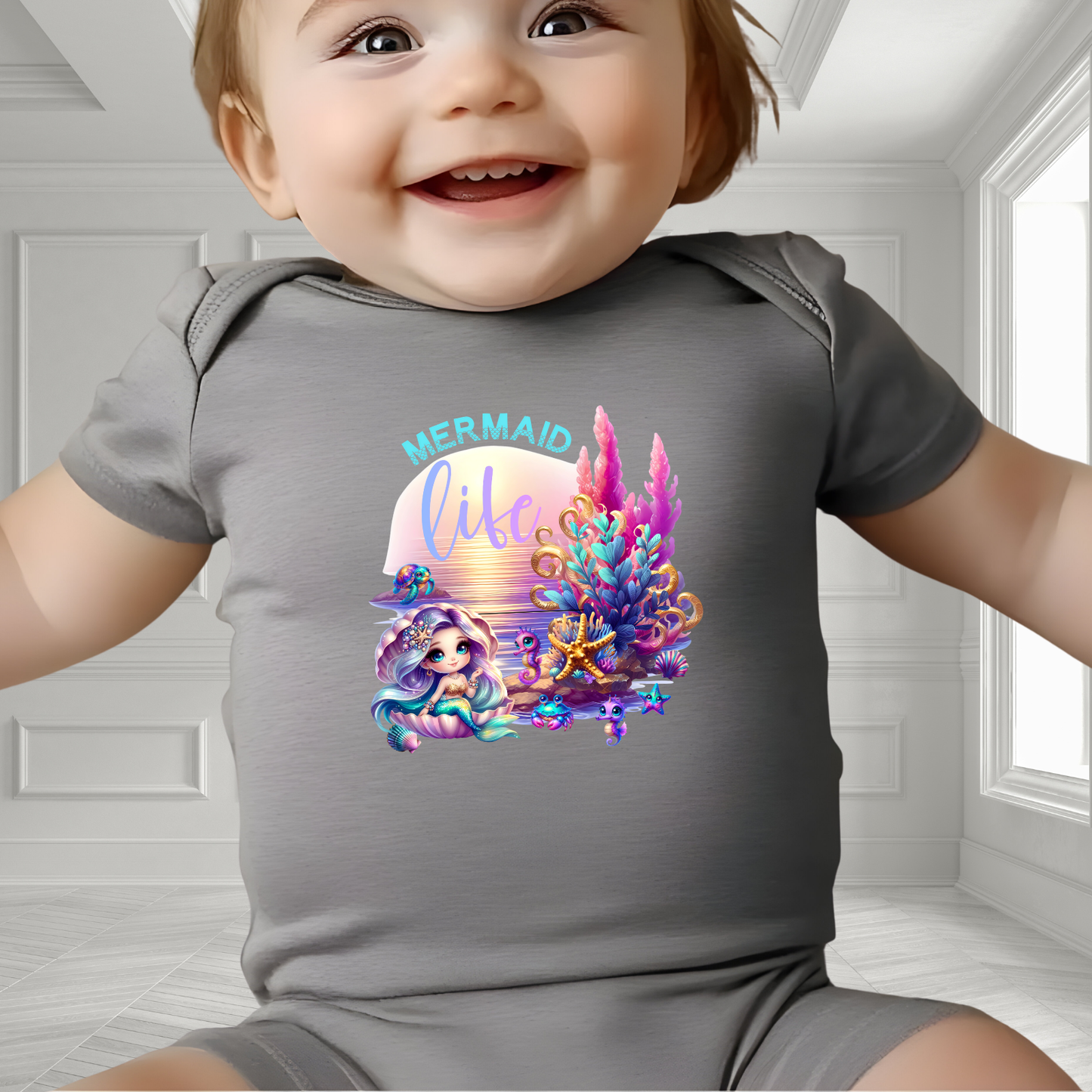 Mermaid Life Infant Short Sleeve Onesie