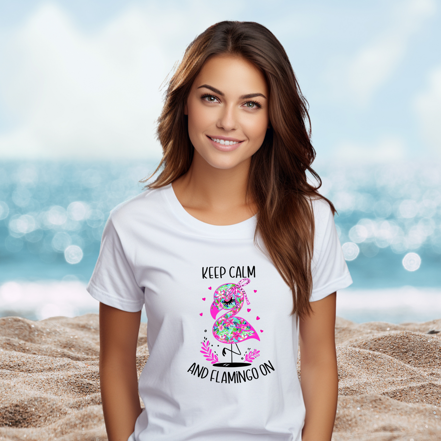 Keep Calm And Flamingo On T-Shirt