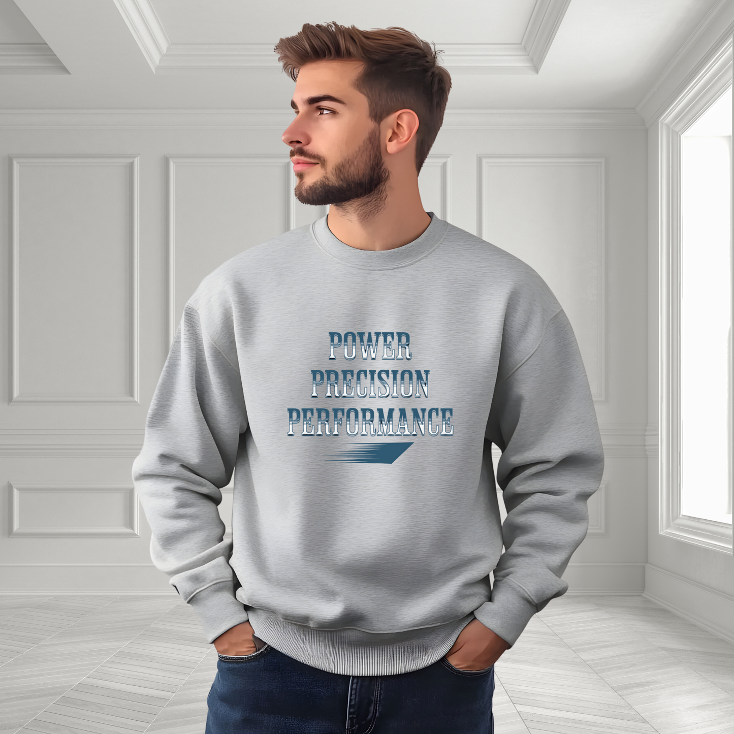 Power, Precision, Performance Crewneck Sweatshirt