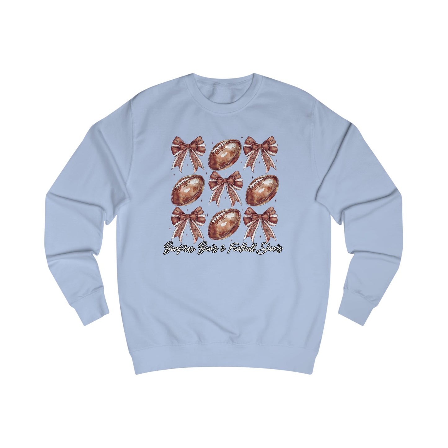 Bonfires, Bows, & Football Shows Crewneck Sweatshirt