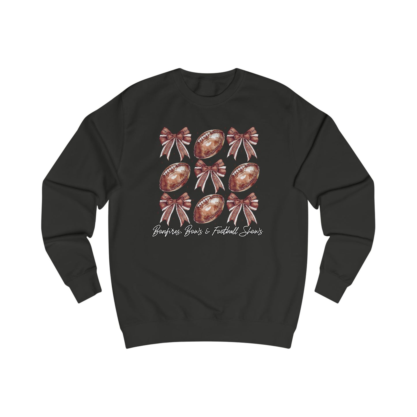 Bonfires, Bows, & Football Shows Crewneck Sweatshirt